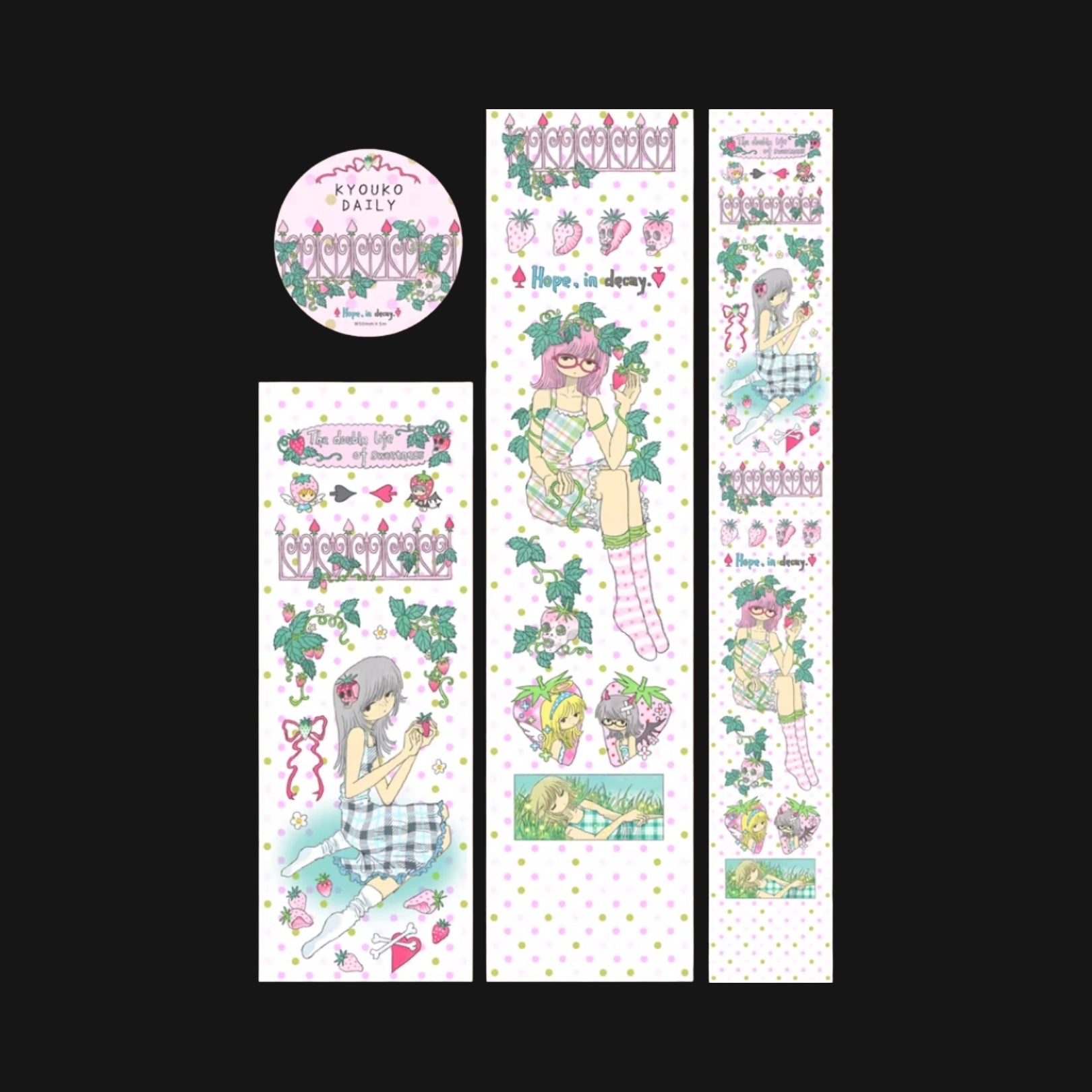 OOOCTOPUS - STRAWBERRY STICKER ROLL
