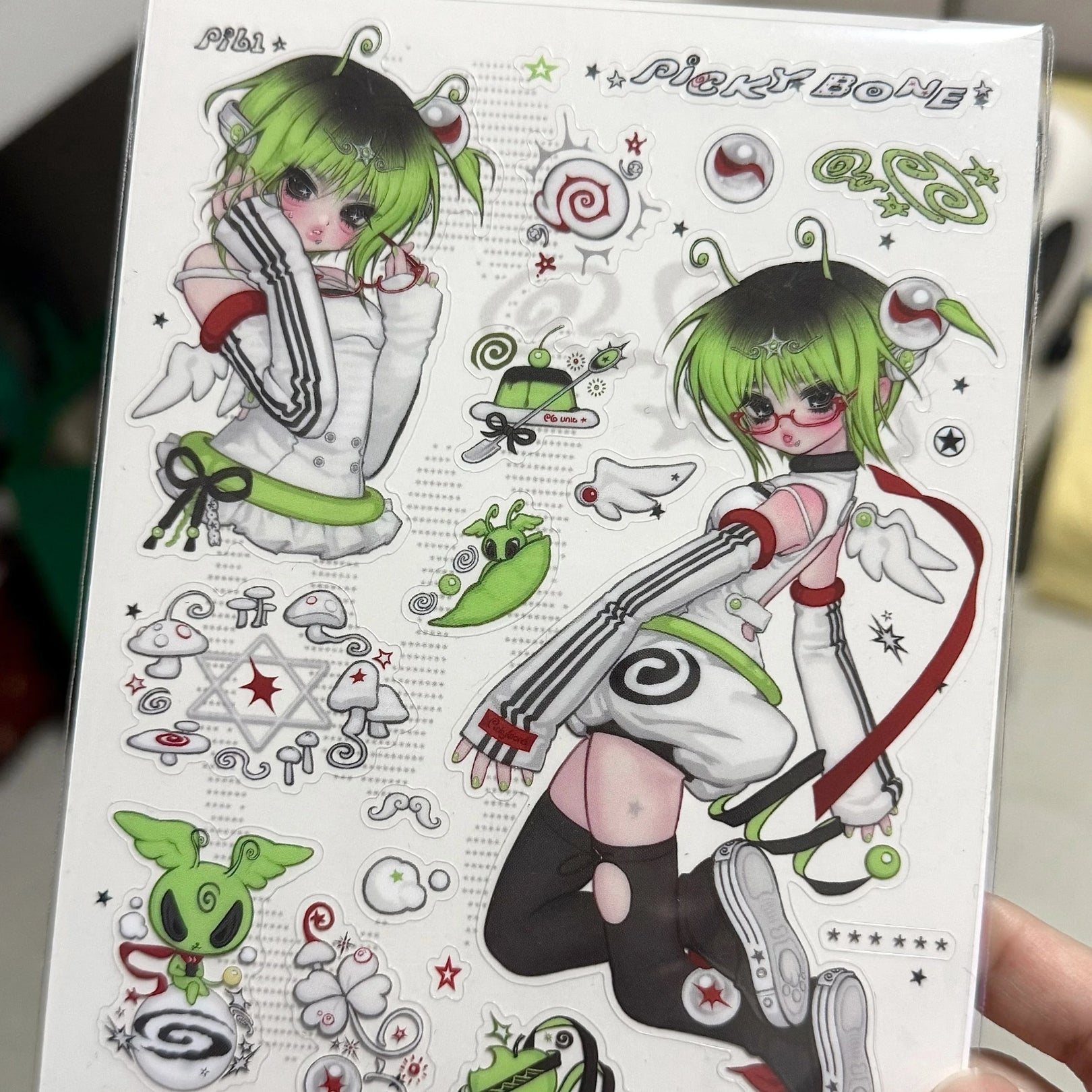 PICKYBONE - ULTRA STAR CIRCLE STICKER SHEET - SPIKE