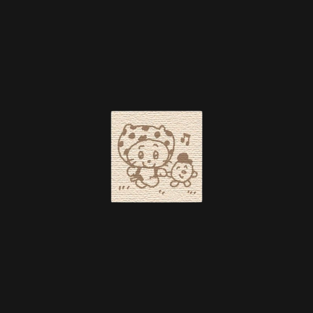 NIO BIUM - POLKA DOTS CAT WOOD STAMPS