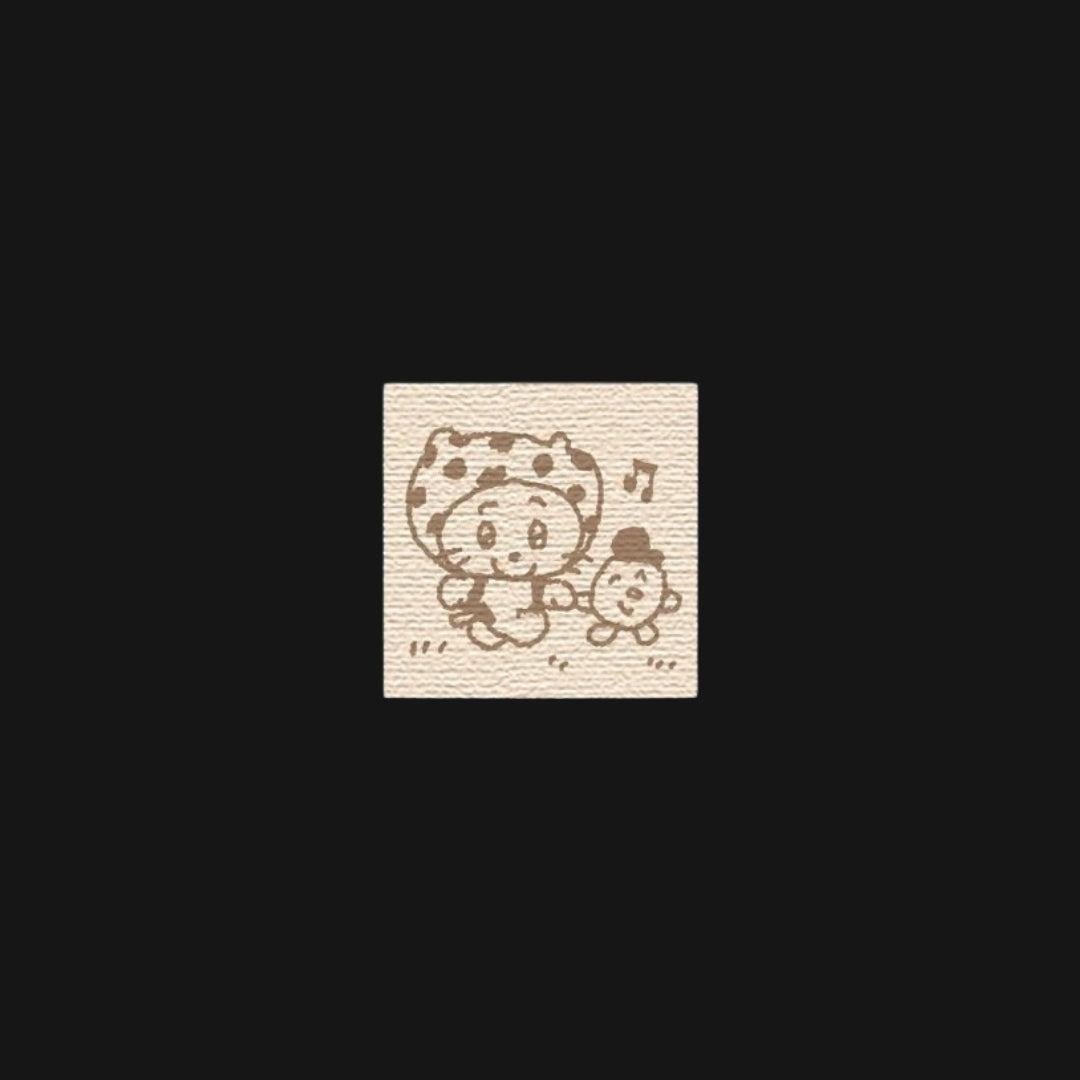 NIO BIUM - POLKA DOTS CAT WOOD STAMPS
