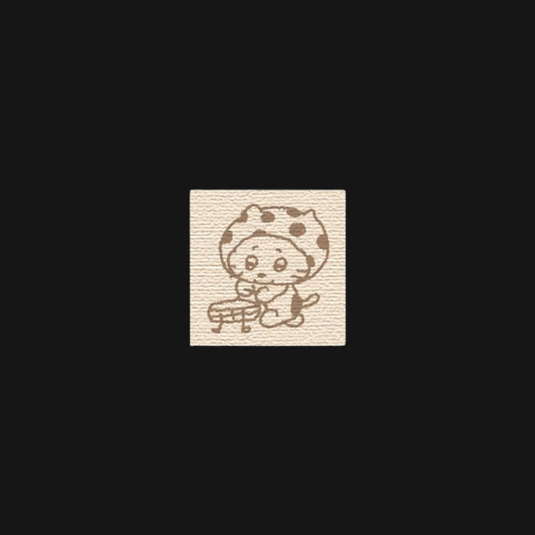 NIO BIUM - POLKA DOTS CAT WOOD STAMPS