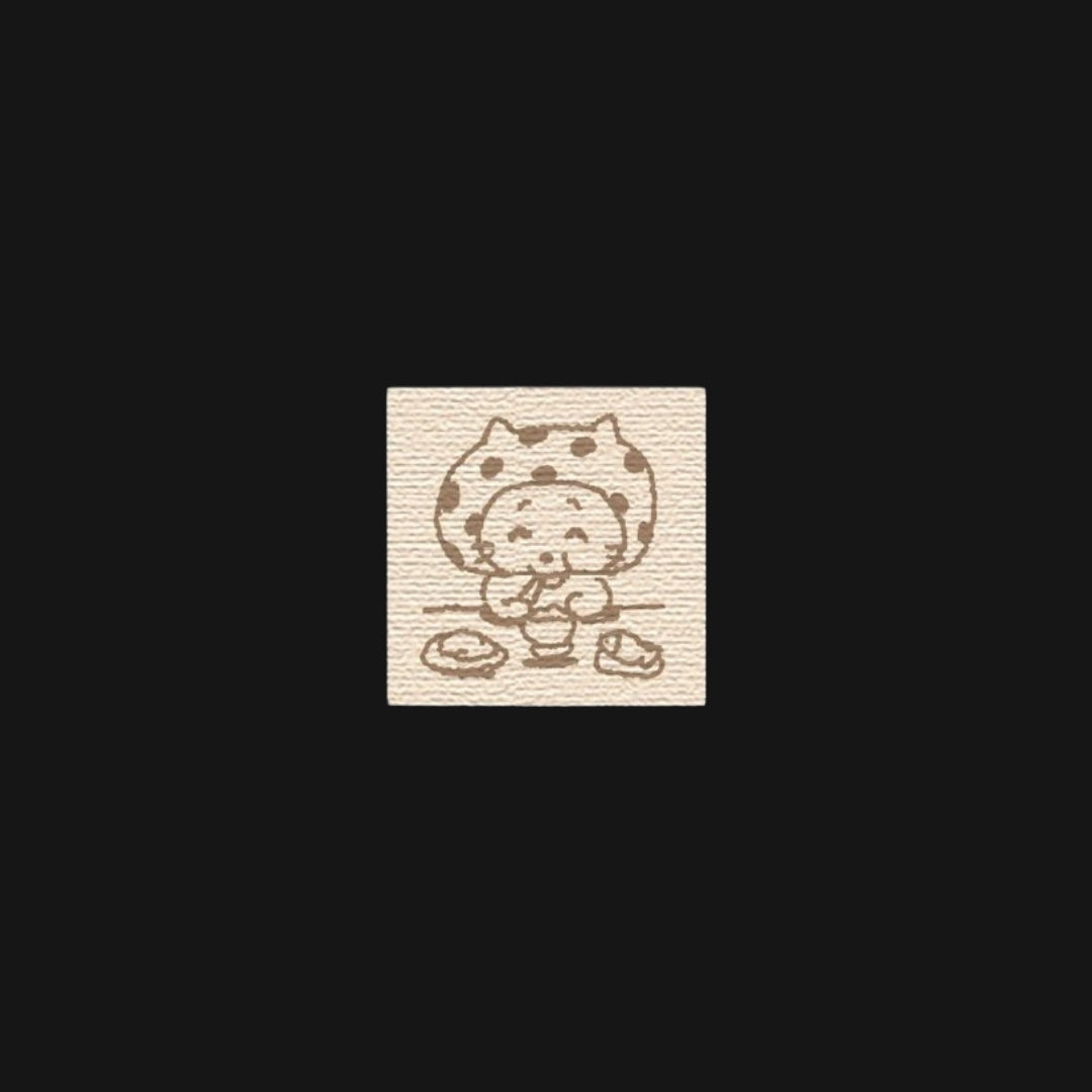 NIO BIUM - POLKA DOTS CAT WOOD STAMPS