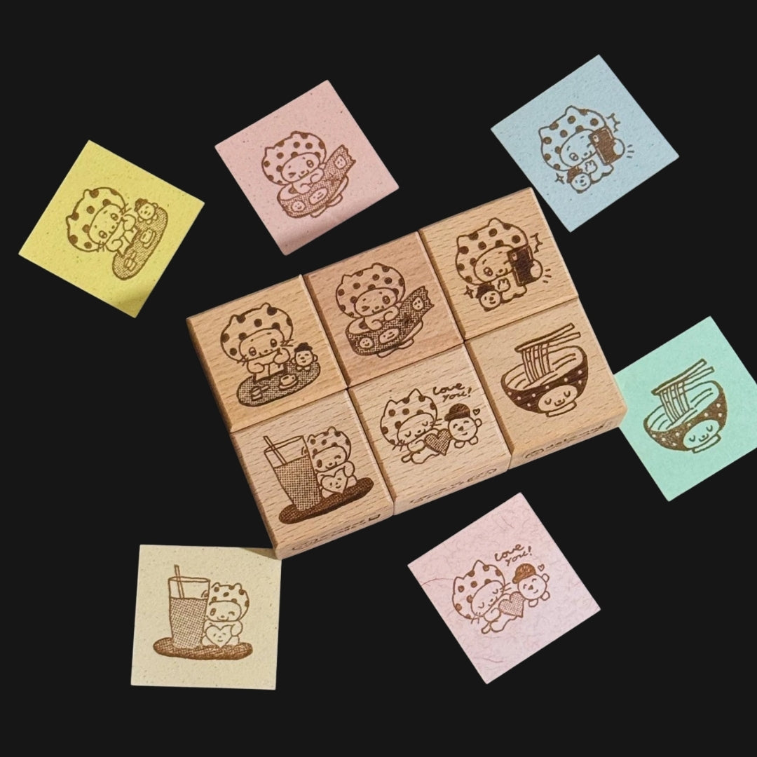 NIO BIUM - MOMENTS OF LIFE WOOD STAMPS