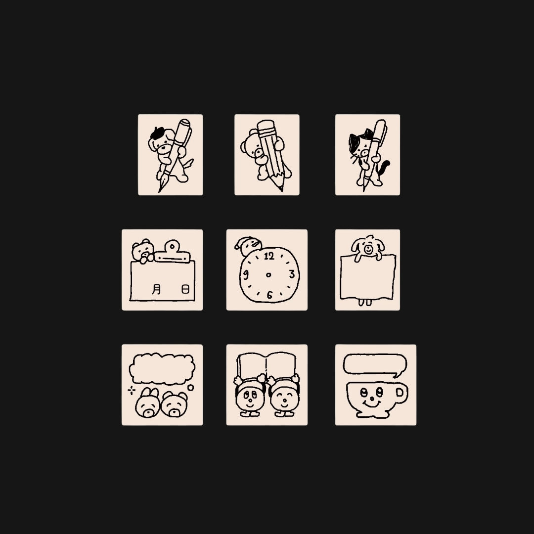 NIO BIUM - DAILY RECORD WOOD STAMPS