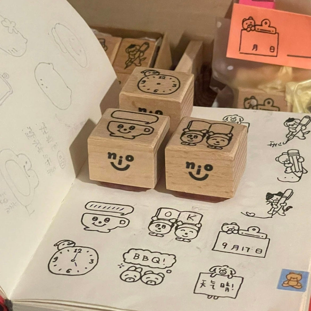 NIO BIUM - DAILY RECORD WOOD STAMPS