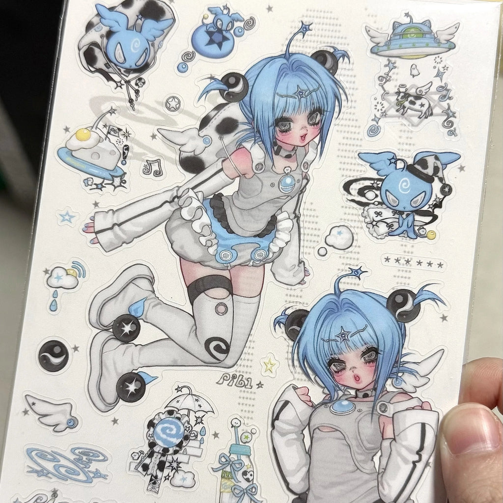 PICKYBONE - ULTRA STAR CIRCLE STICKER SHEET - BONE