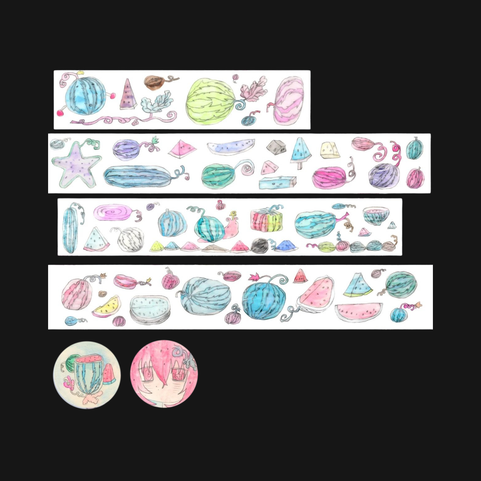 LAZY VENUS SYNDROME - WATERMELON STICKER ROLL