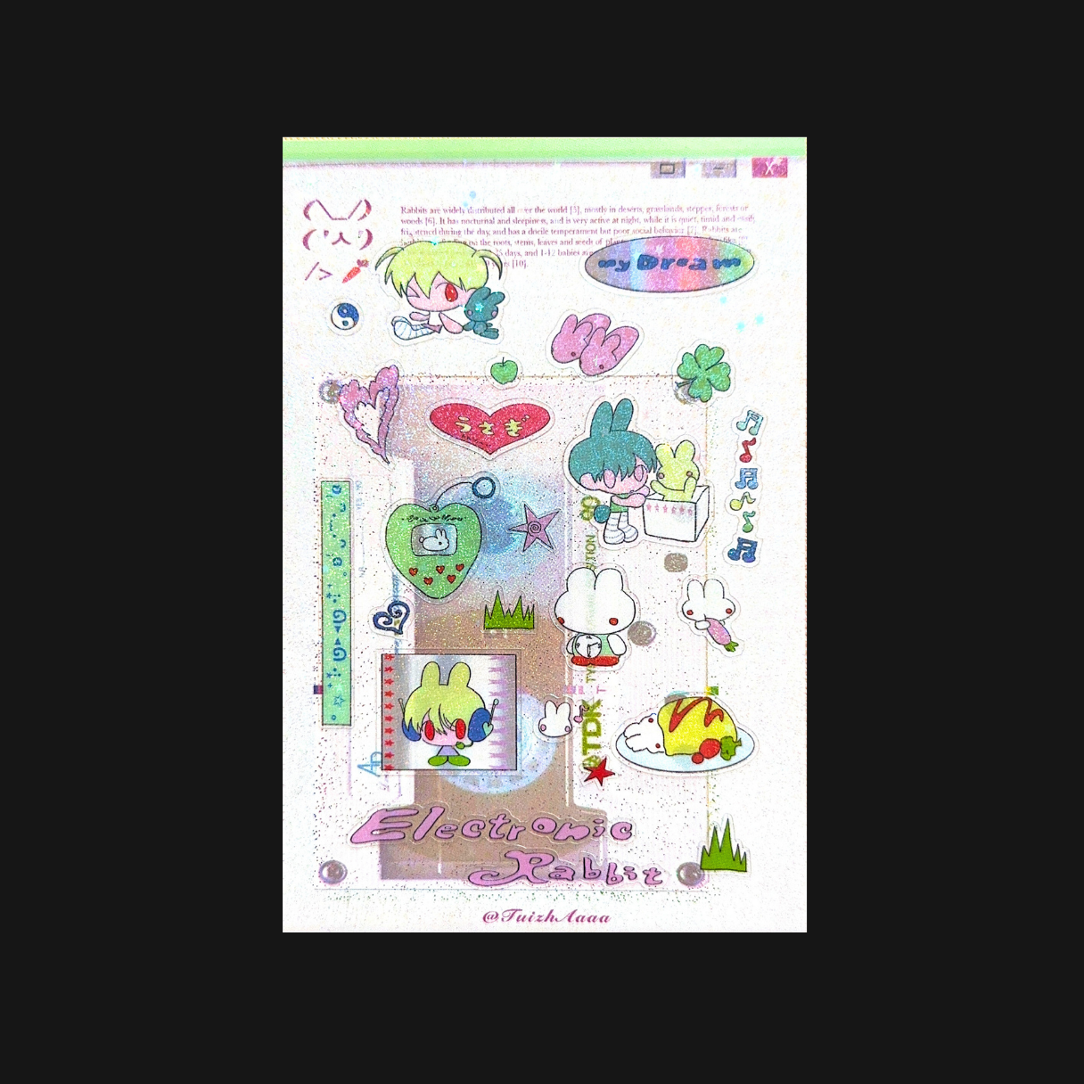 TuizhAaaa - Electronic Rabbit Sticker Sheet