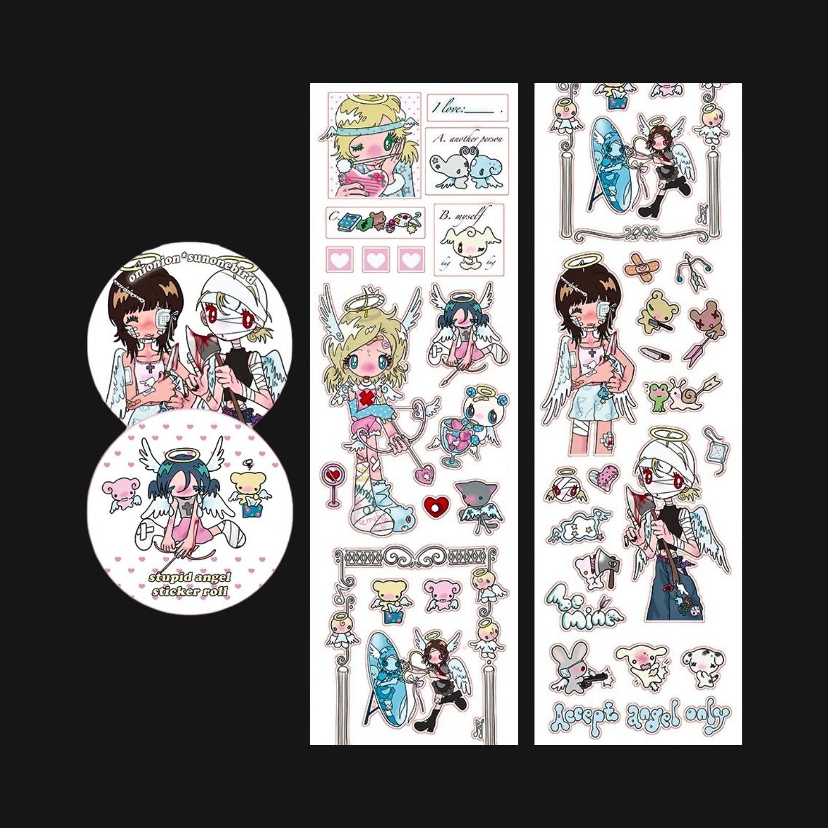 SUNONEBIRD X ONIONION - STUPID ANGEL STICKER ROLL