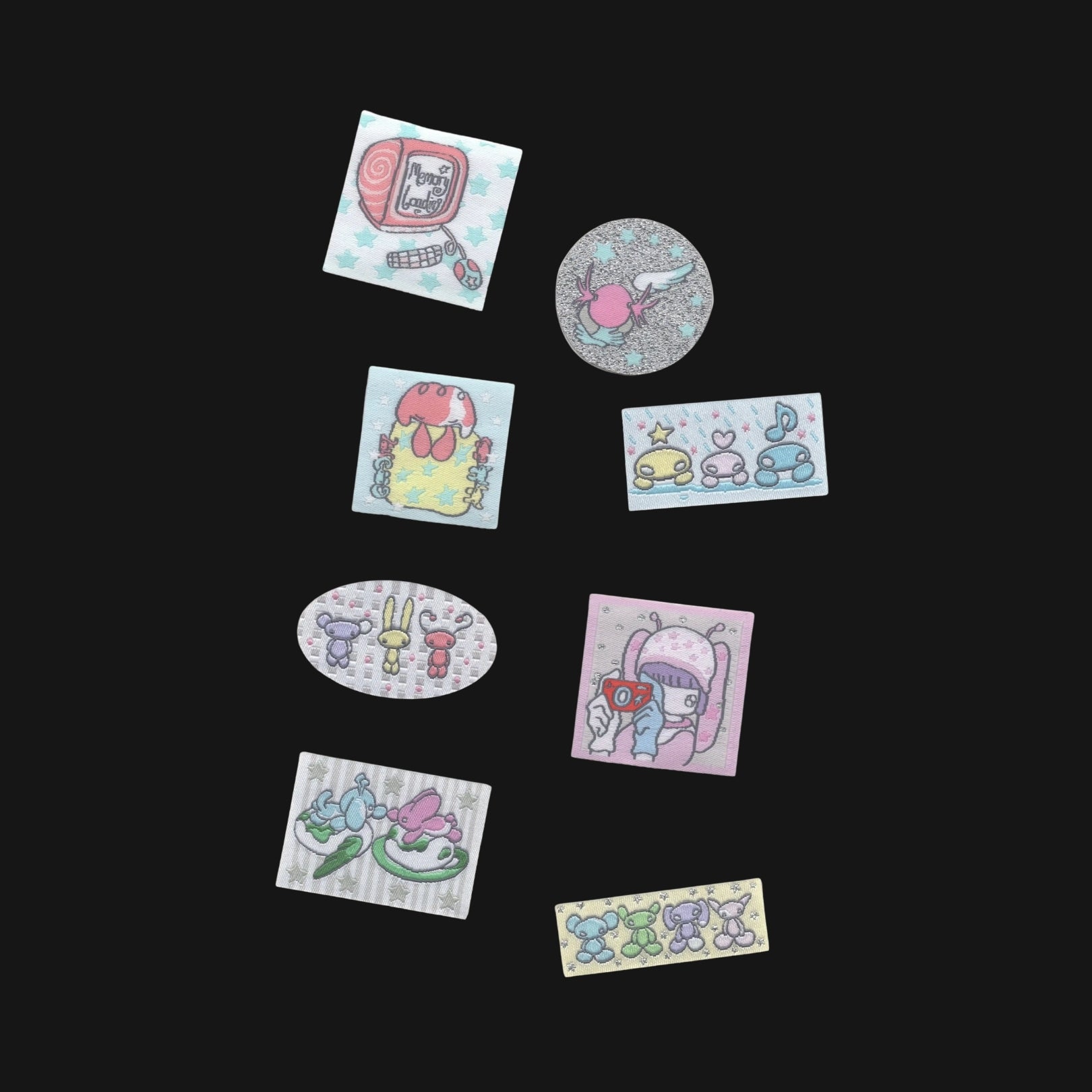 AGNELLO - MEMORY LOADING FABRIC STICKER SET