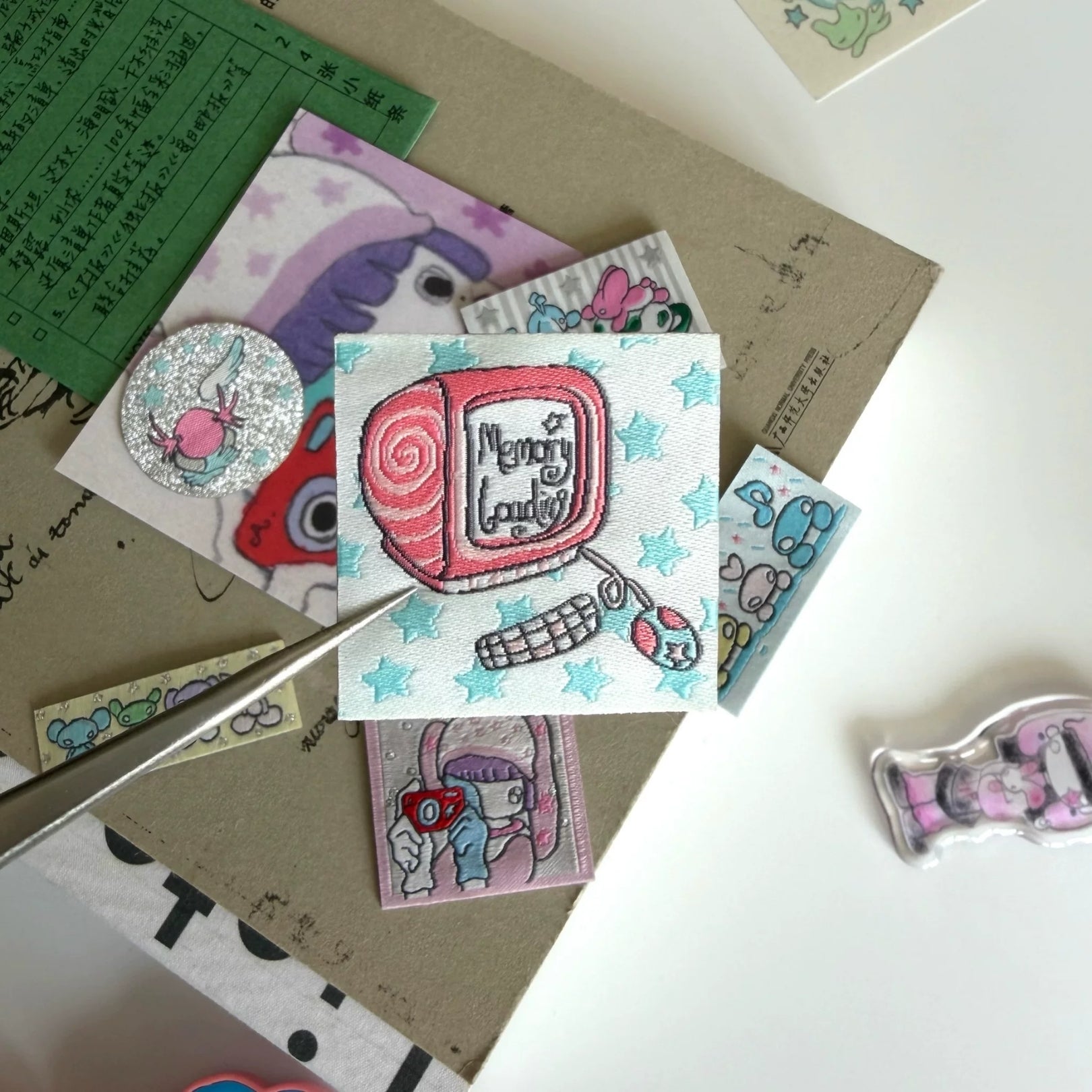 AGNELLO - MEMORY LOADING FABRIC STICKER SET