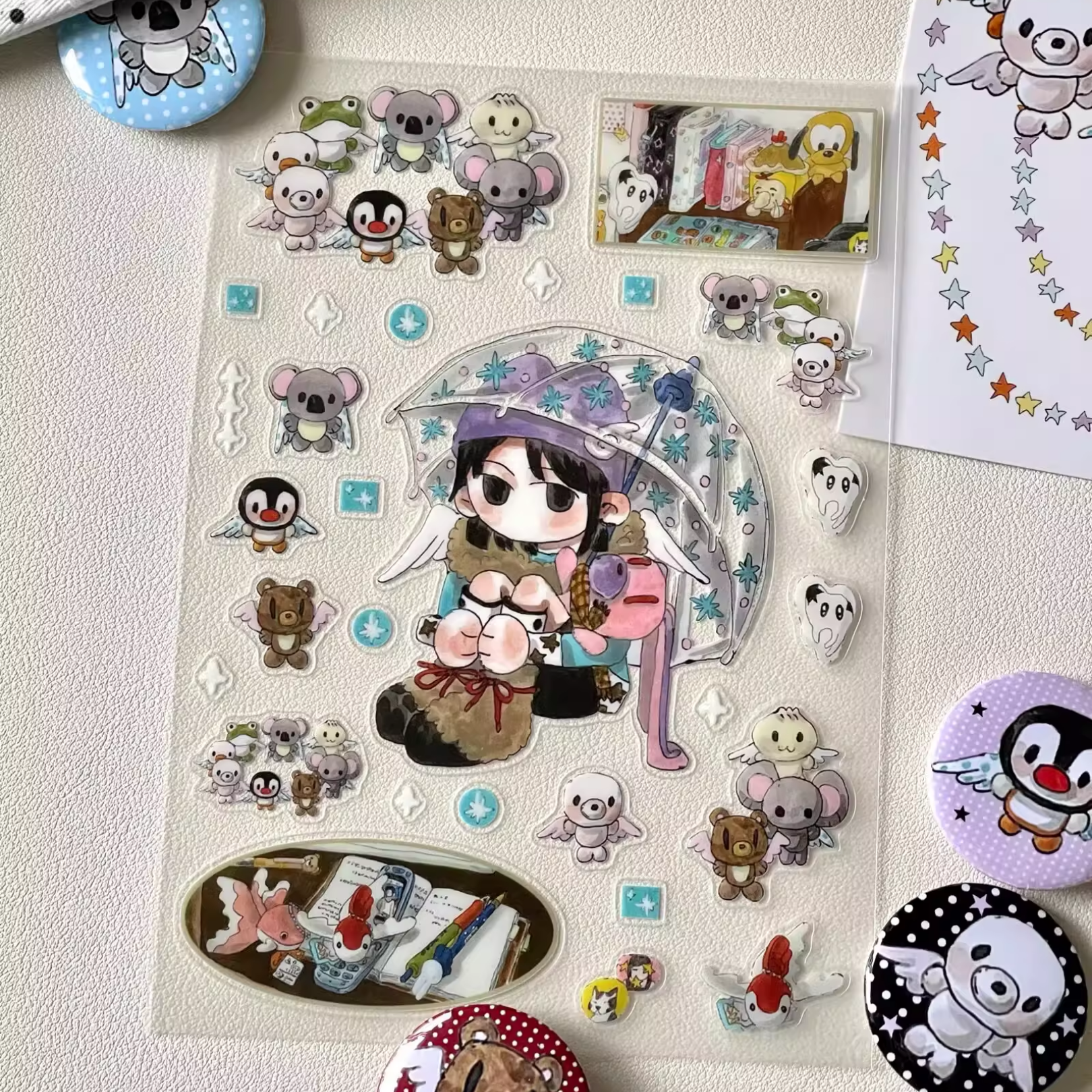 RUILIN ZHAO - DANCING ANIMALS STICKER SHEET
