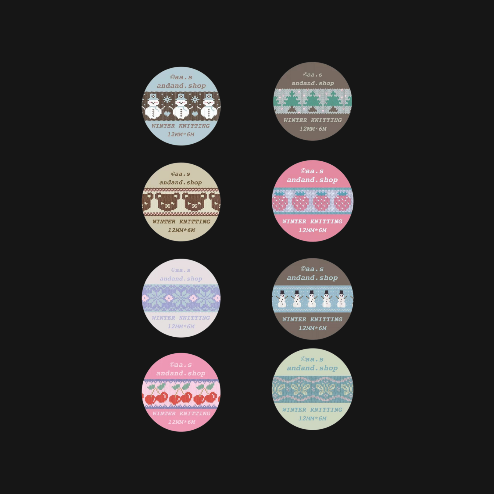 AndAnd. - Winter Sweater Sticker Roll