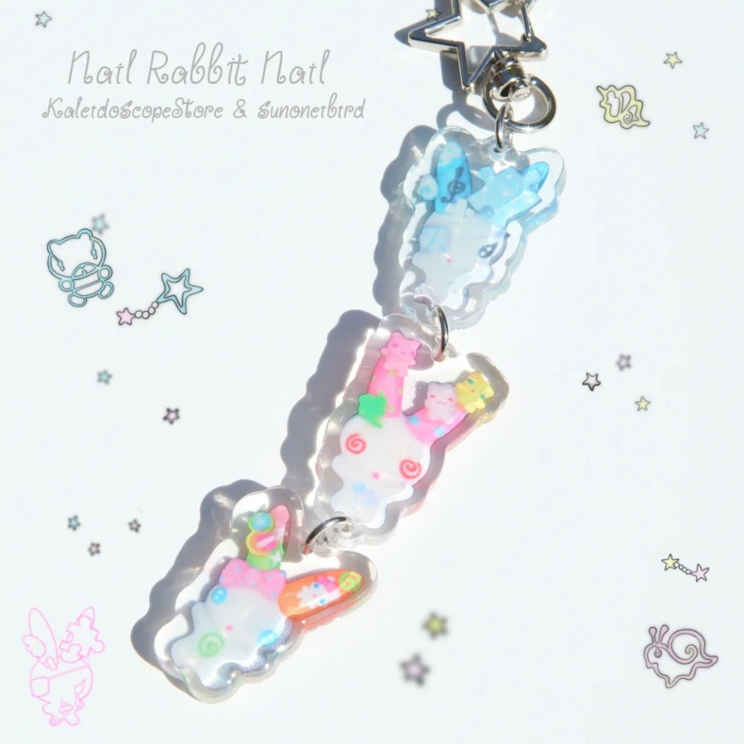 Sunonebird - Nail Rabbit Nail Keychain