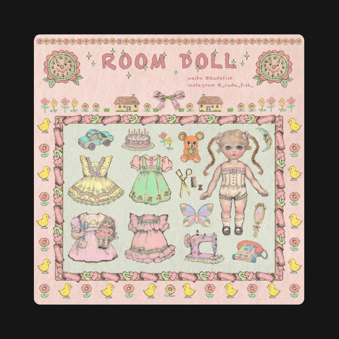 RUDEFISH - ROOM DOLL STICKER SHEET