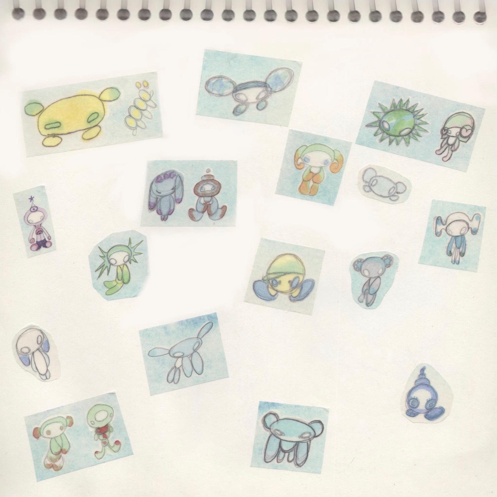 AGNELLO - CIRCLE CREATURE WASHI TAPE STICKER ROLL