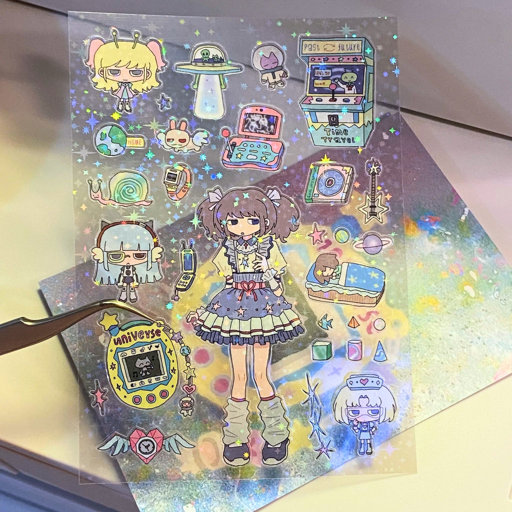 ELEVATOR TO HELL - GALAXY STICKER SHEET