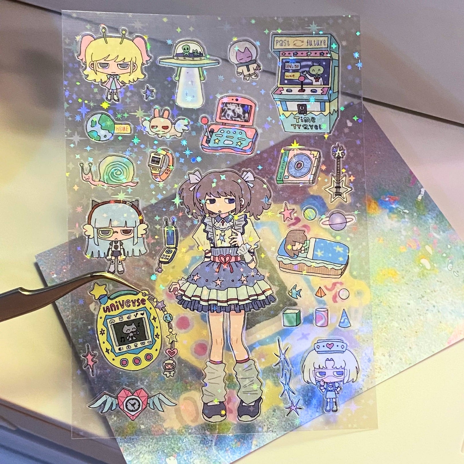 ELEVATOR TO HELL - GALAXY STICKER SHEET