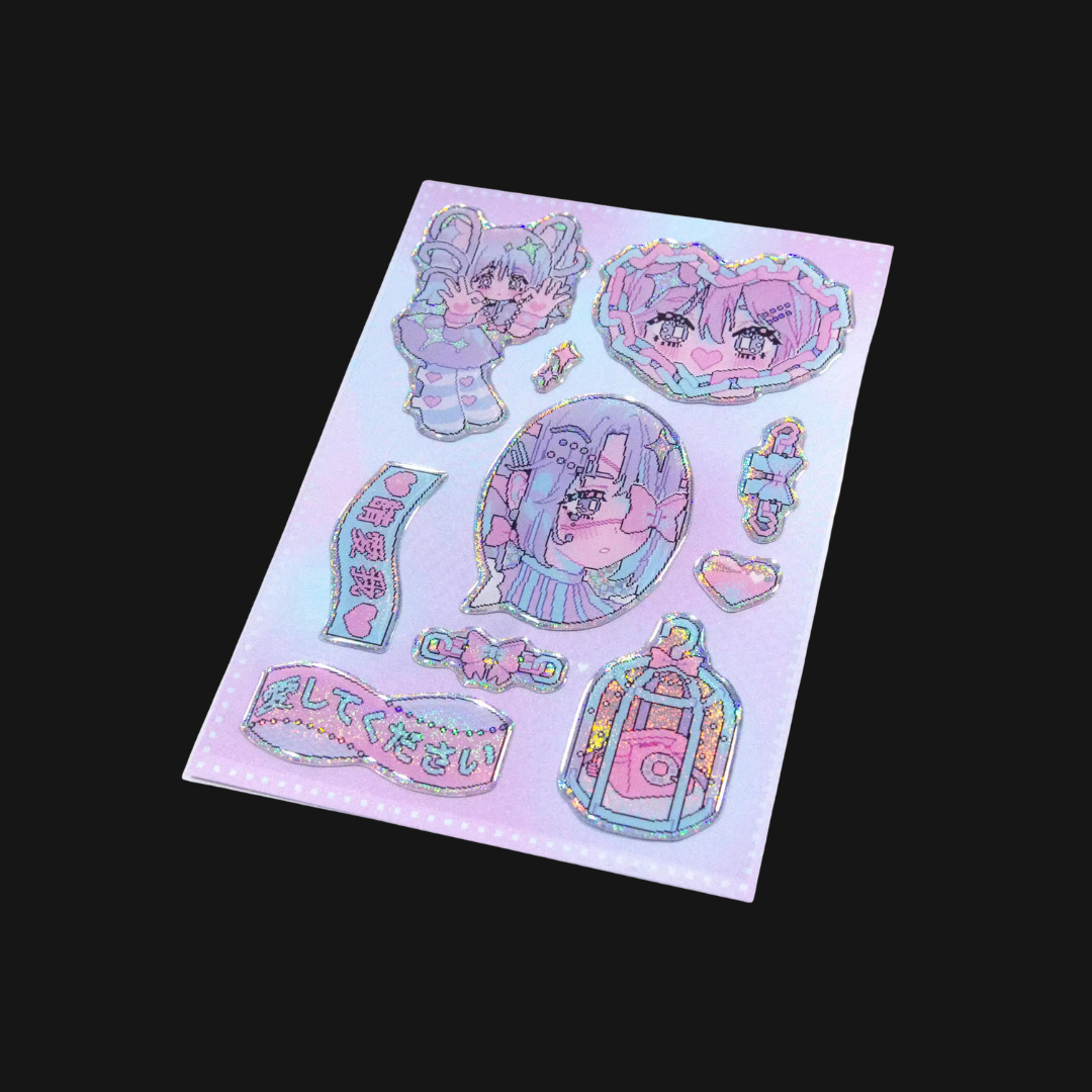 ANARRATOR - Please Love Me A6 Epoxy Sticker Sheet