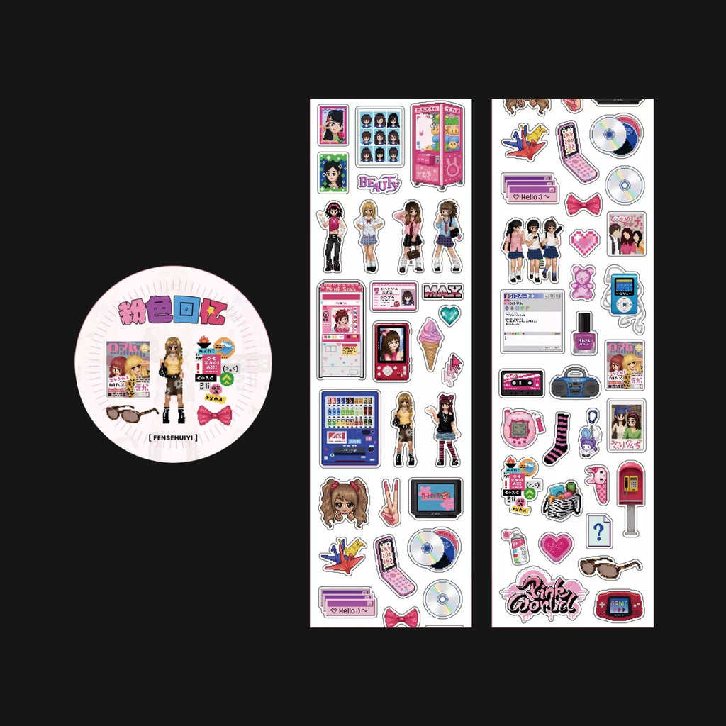 SOFT TISSUE - PINK MEMORY STICKER ROLL