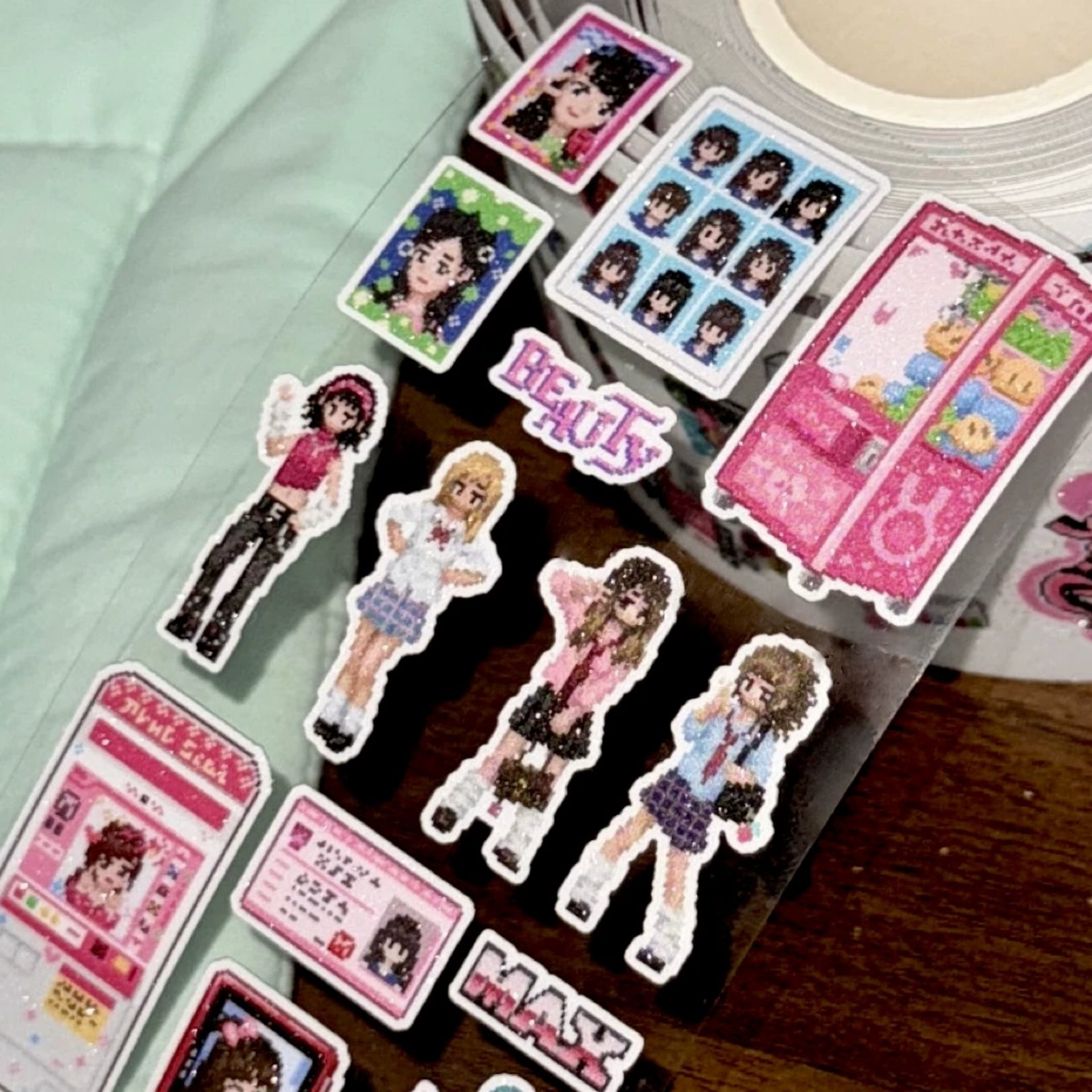SOFT TISSUE - PINK MEMORY STICKER ROLL