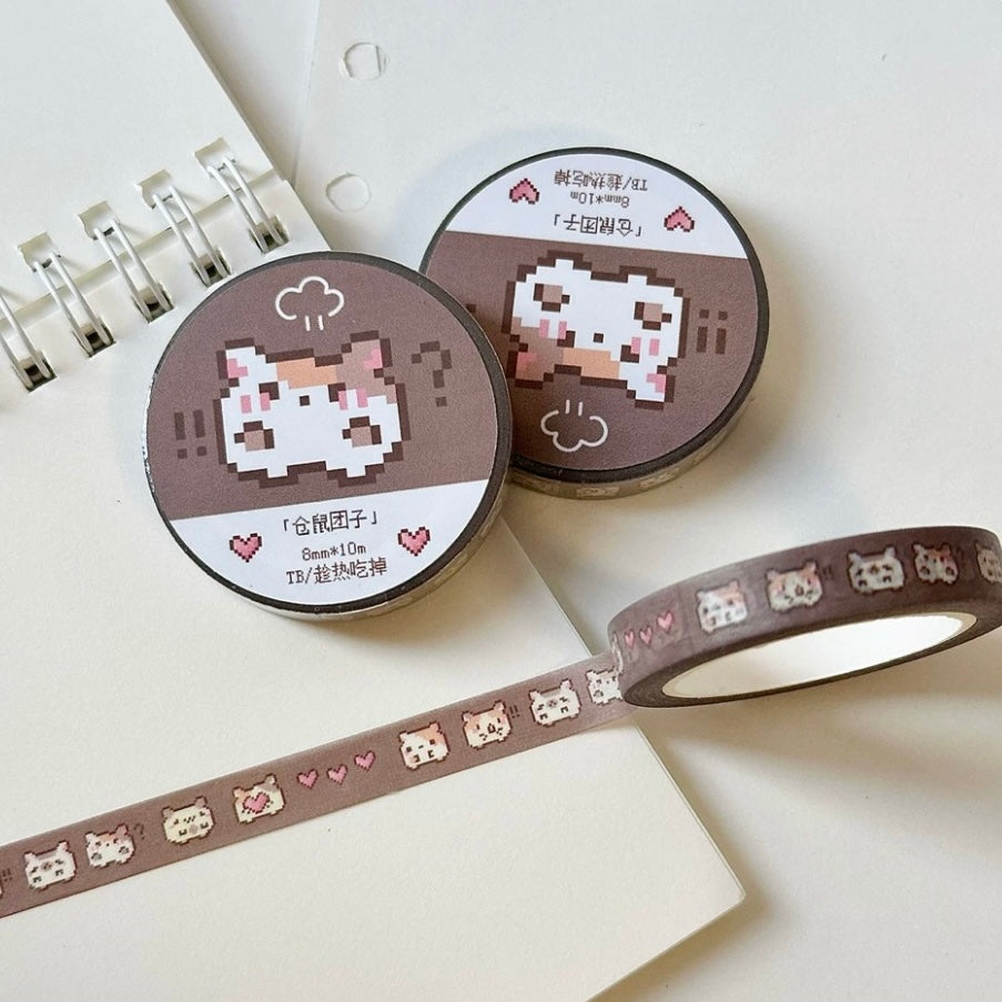 EAT HOT - CUTE PIXEL SERIES STICKER ROLL
