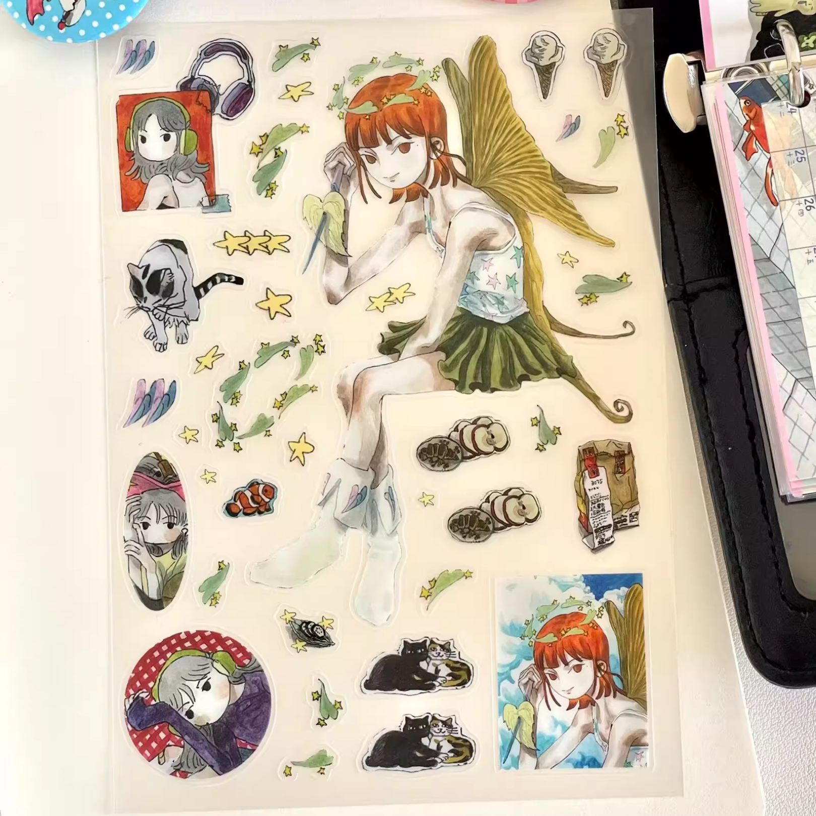 RUILIN ZHAO - DRY LEAVES ANGEL STICKER SHEET