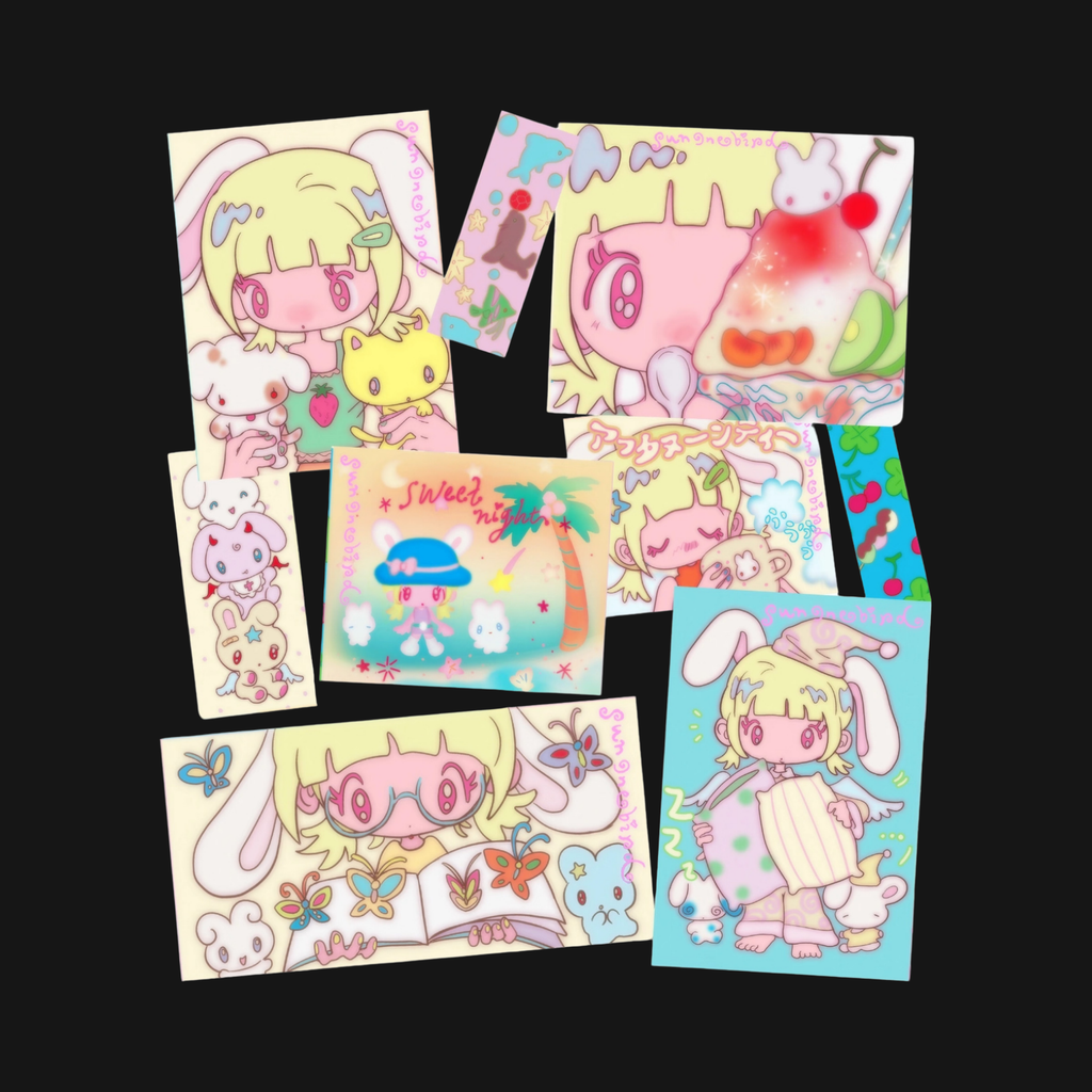 Sunonebird x Glacier - Bunny Girl Daily Sticker Sheet