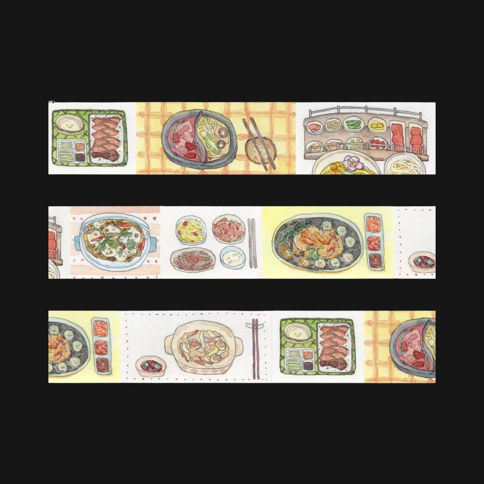 TEA & JADE - CHINESE DINNER STICKER ROLL