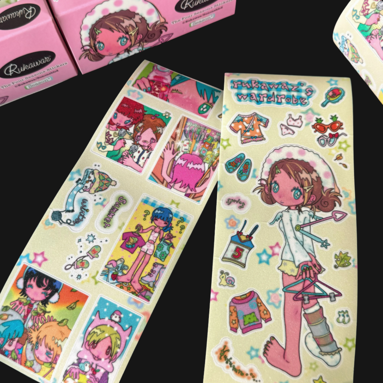 SUNONEBIRD x RUKAWAZ - Four Seasons Sticker Roll Sample Cutout