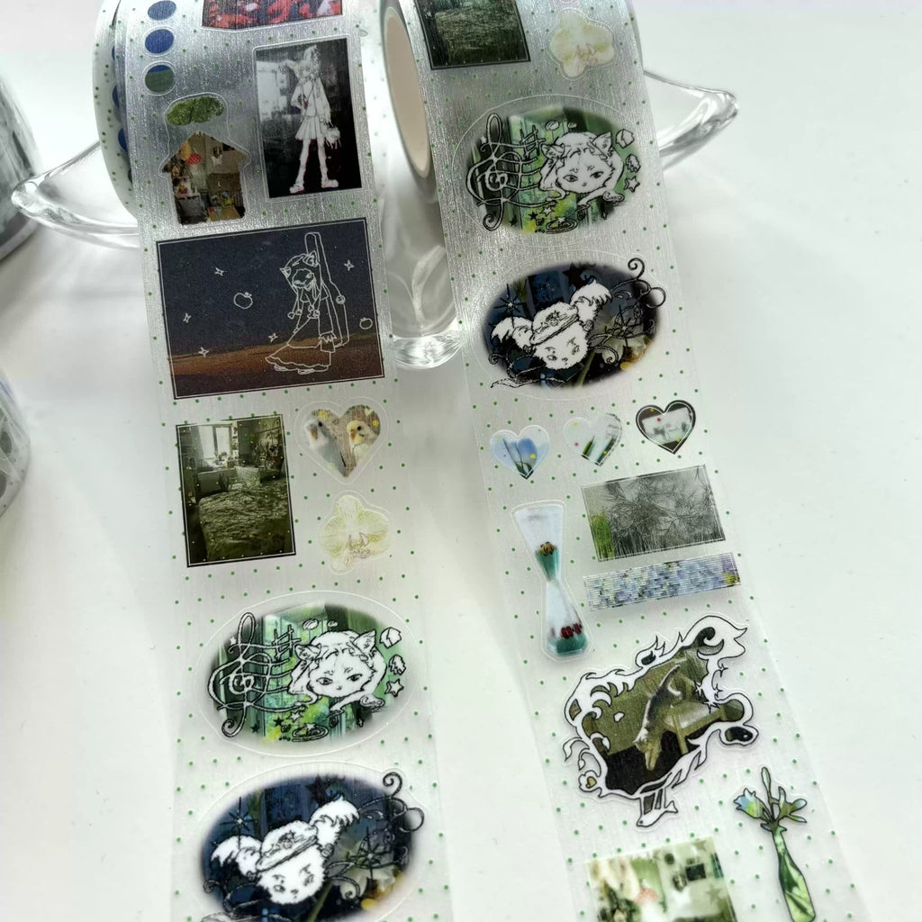TEA & JADE - SHEET & GRASSLAND STICKER ROLL