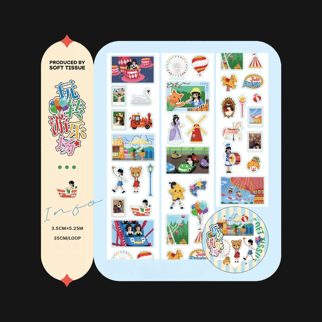 SOFT TISSUE - PLAYGROUND FUN STICKER ROLL