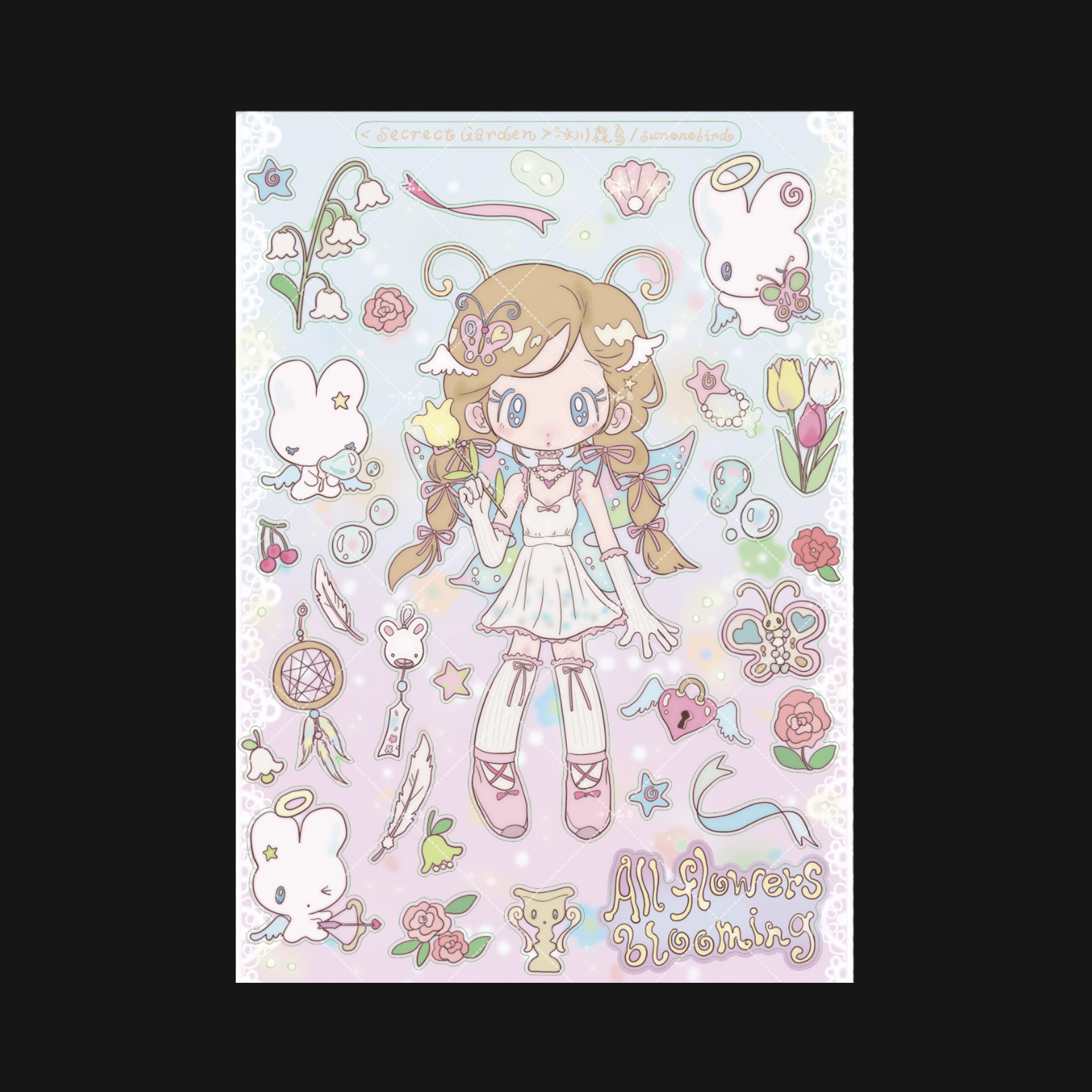 Sunonebird x Glacier - Secret Garden Sticker Sheet