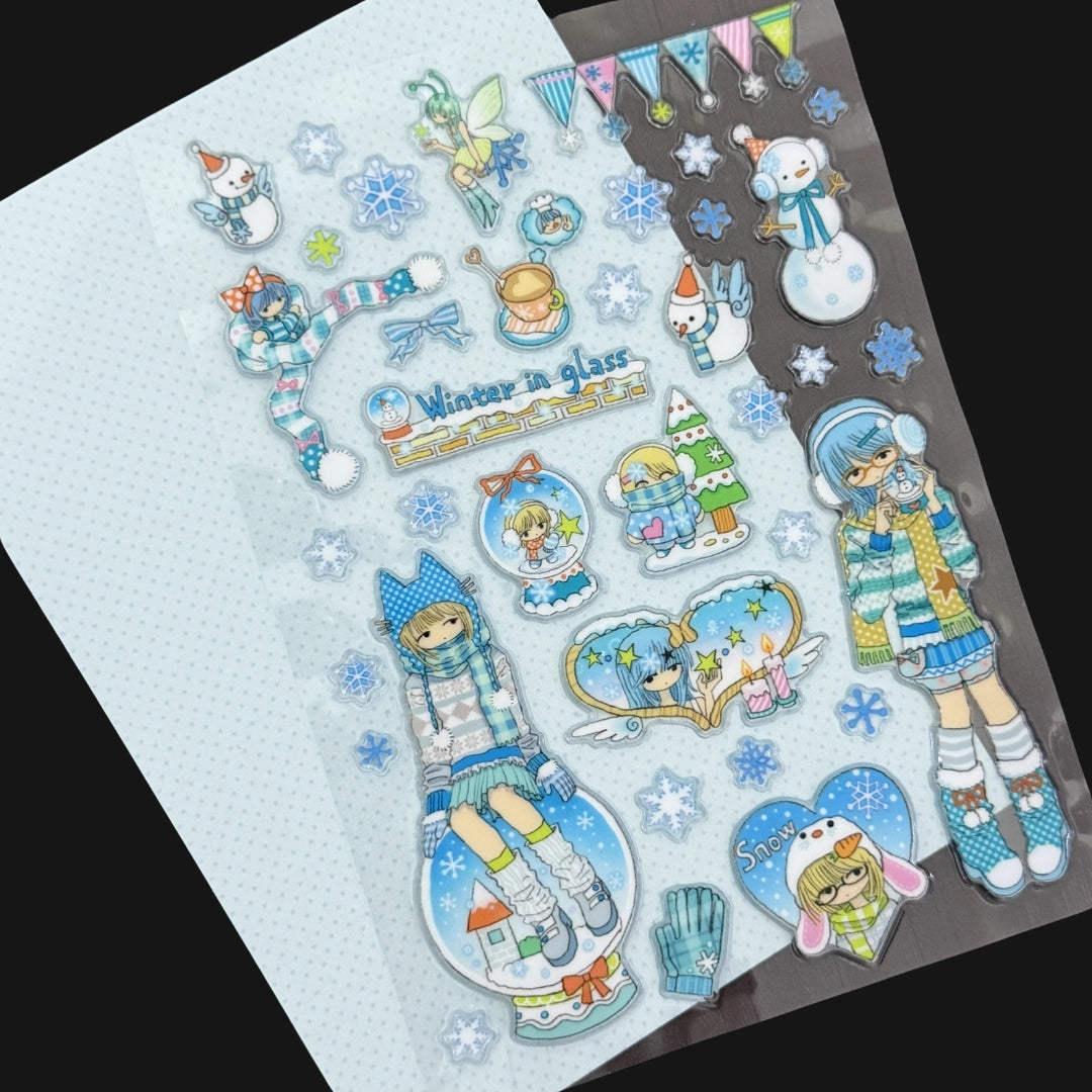 OOOCTOPUS - TINY TINY SNOW PUFFY STICKER SHEET