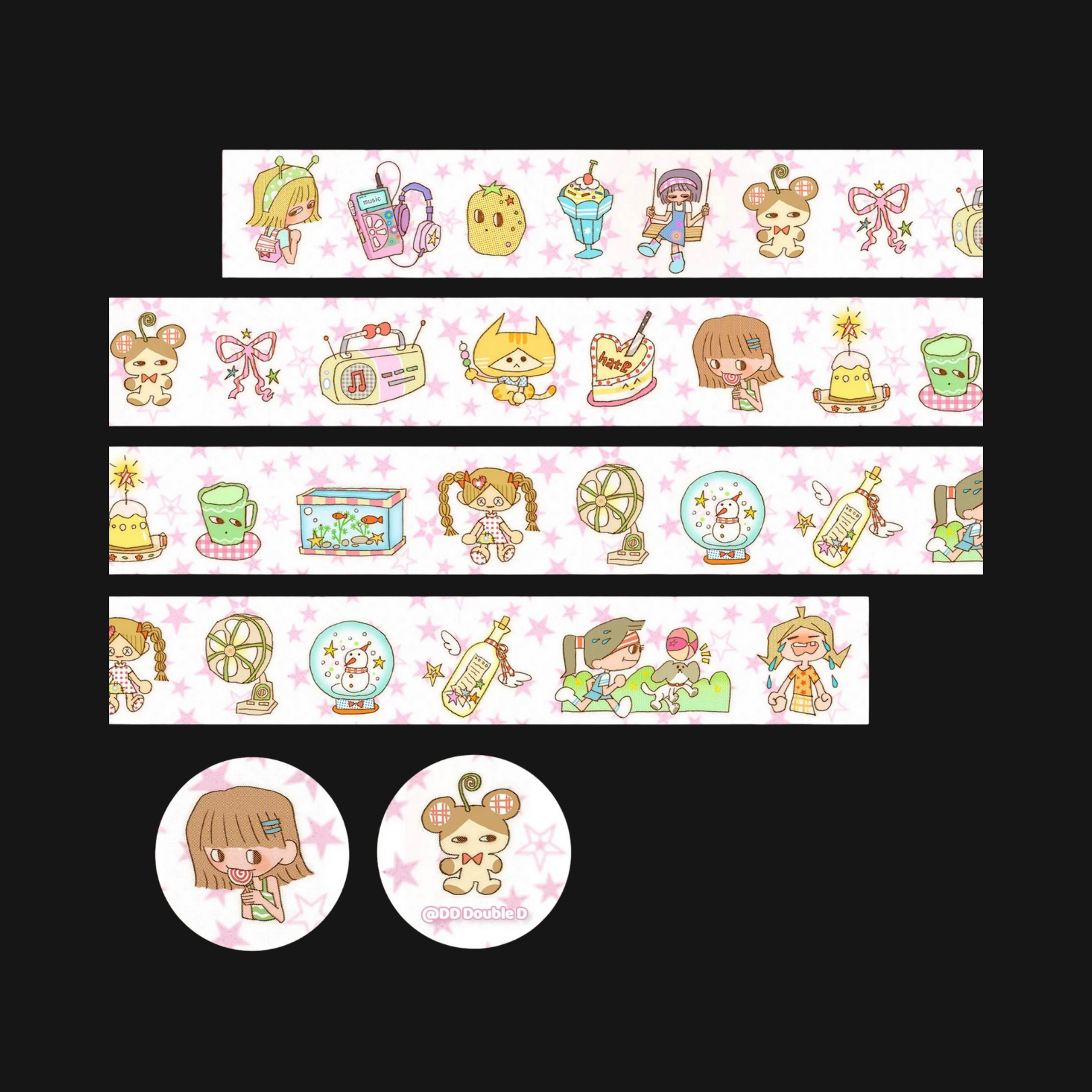 OOOCTOPUS - CHILDHOOD MEMOIR STICKER ROLL SAMPLE CUTOUT