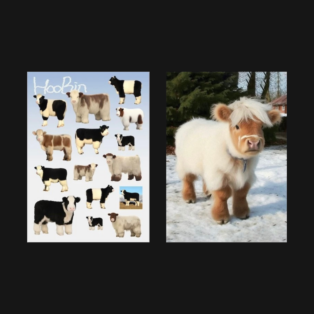 HooBin - Alpine Cattle Puffy Sticker Sheet