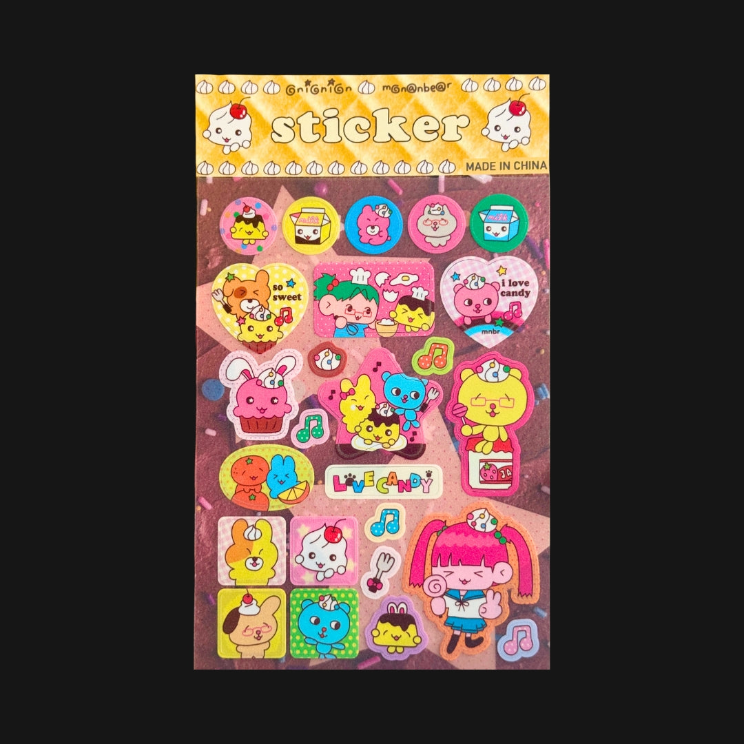 Monanbear x Onionion - Love Candy Sticker Sheet
