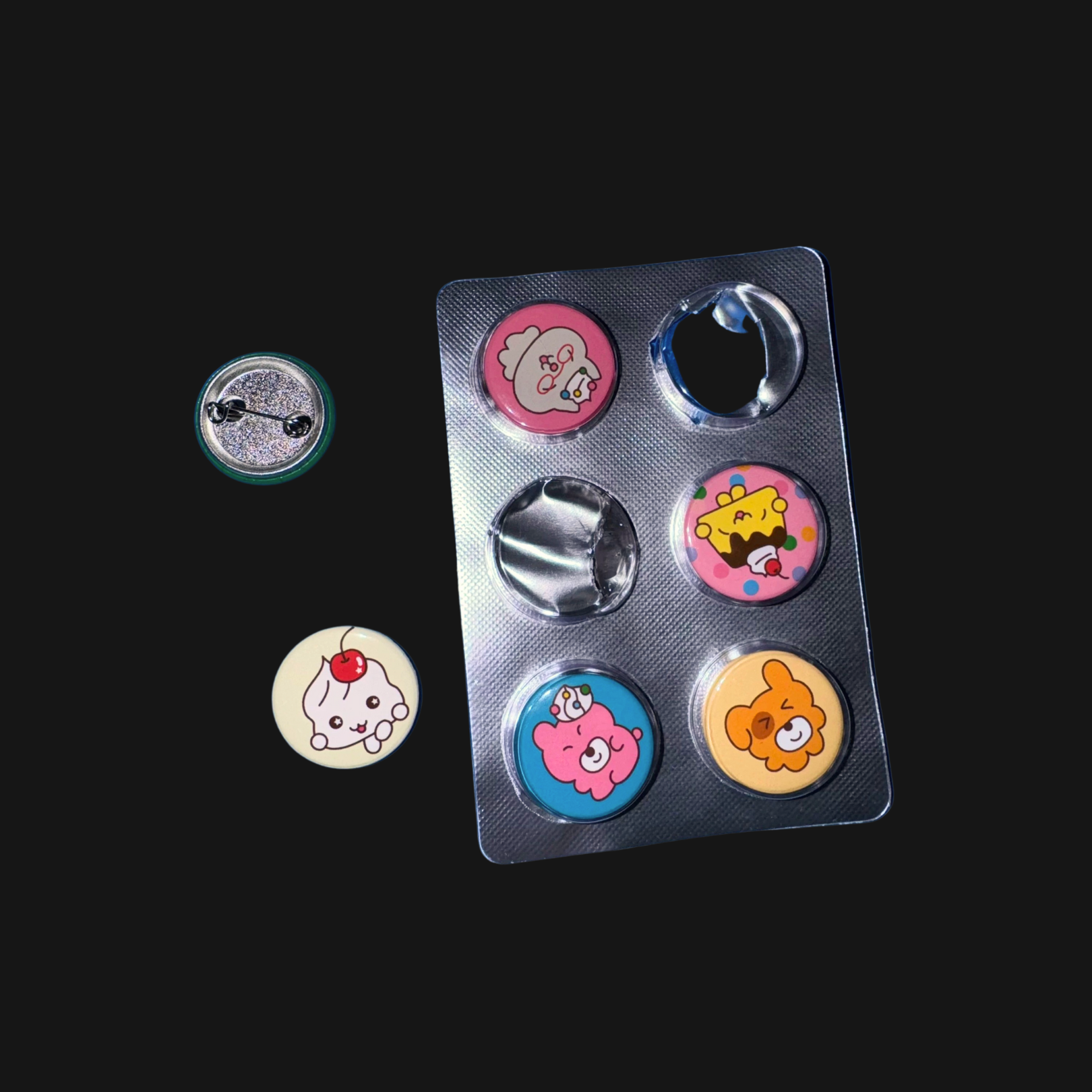 Monanbear x Onionion - Mini Pill Badges