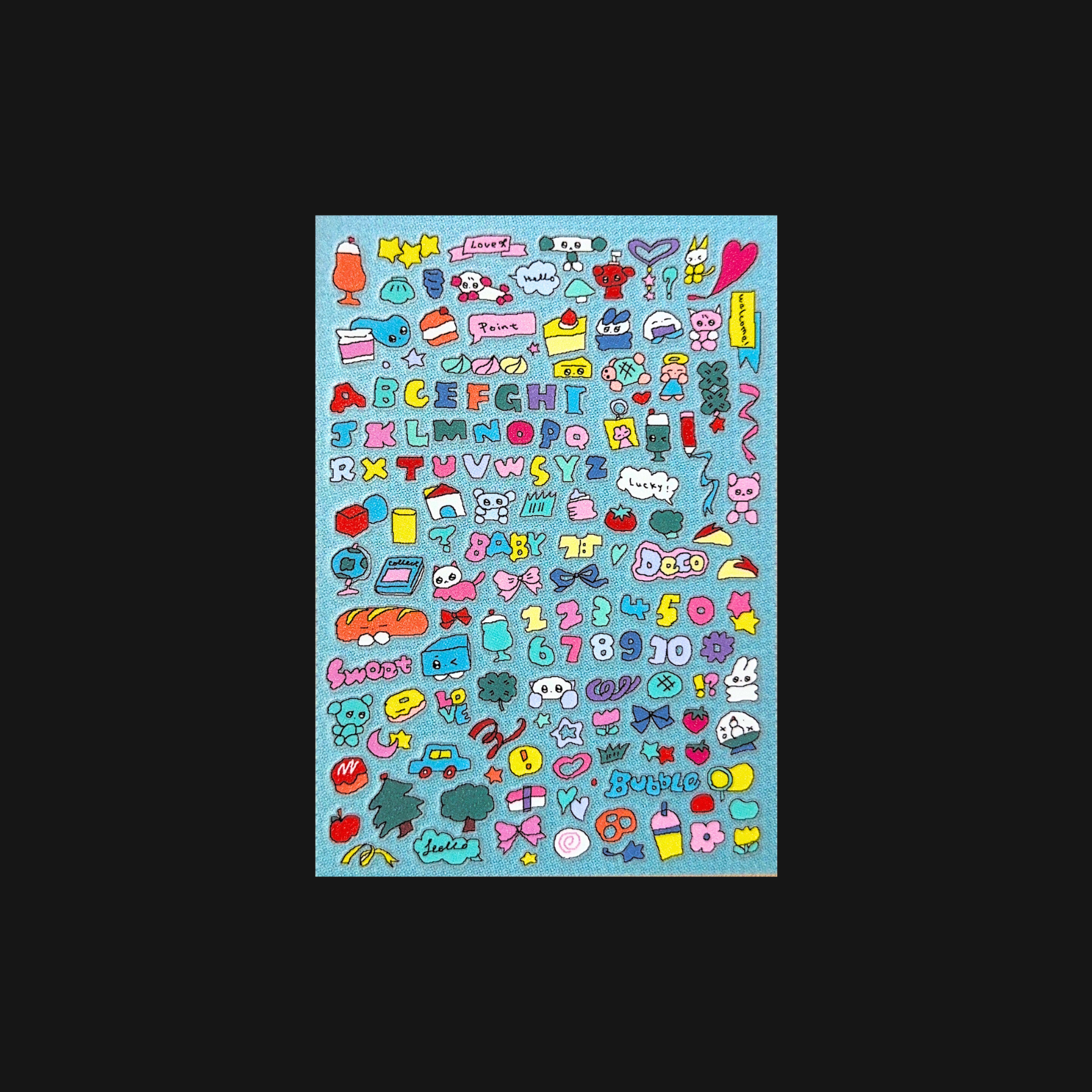 YAO x Creamhoney - Numbers and Letters Sticker Sheet