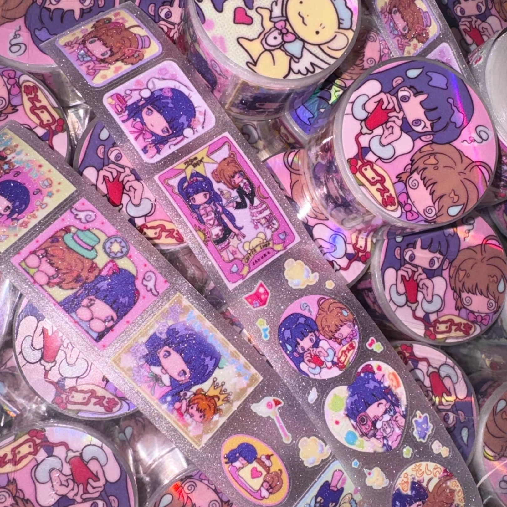 SUNONEBIRD X SWEETCOM - DREAM KISSATEN STICKER ROLL PINK