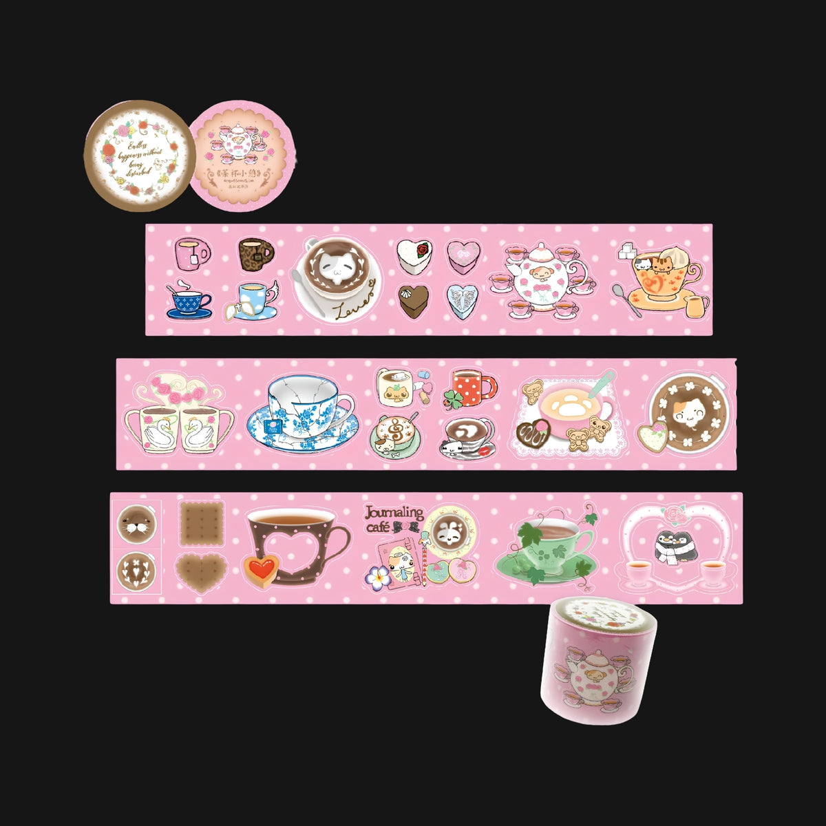 FOREST NOTE - TEA CUP BREAK STICKER ROLL