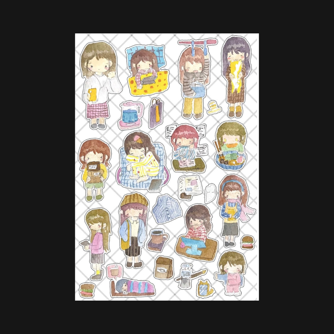 LU SENMIAO - COMMUTE GIRL STICKER SHEET