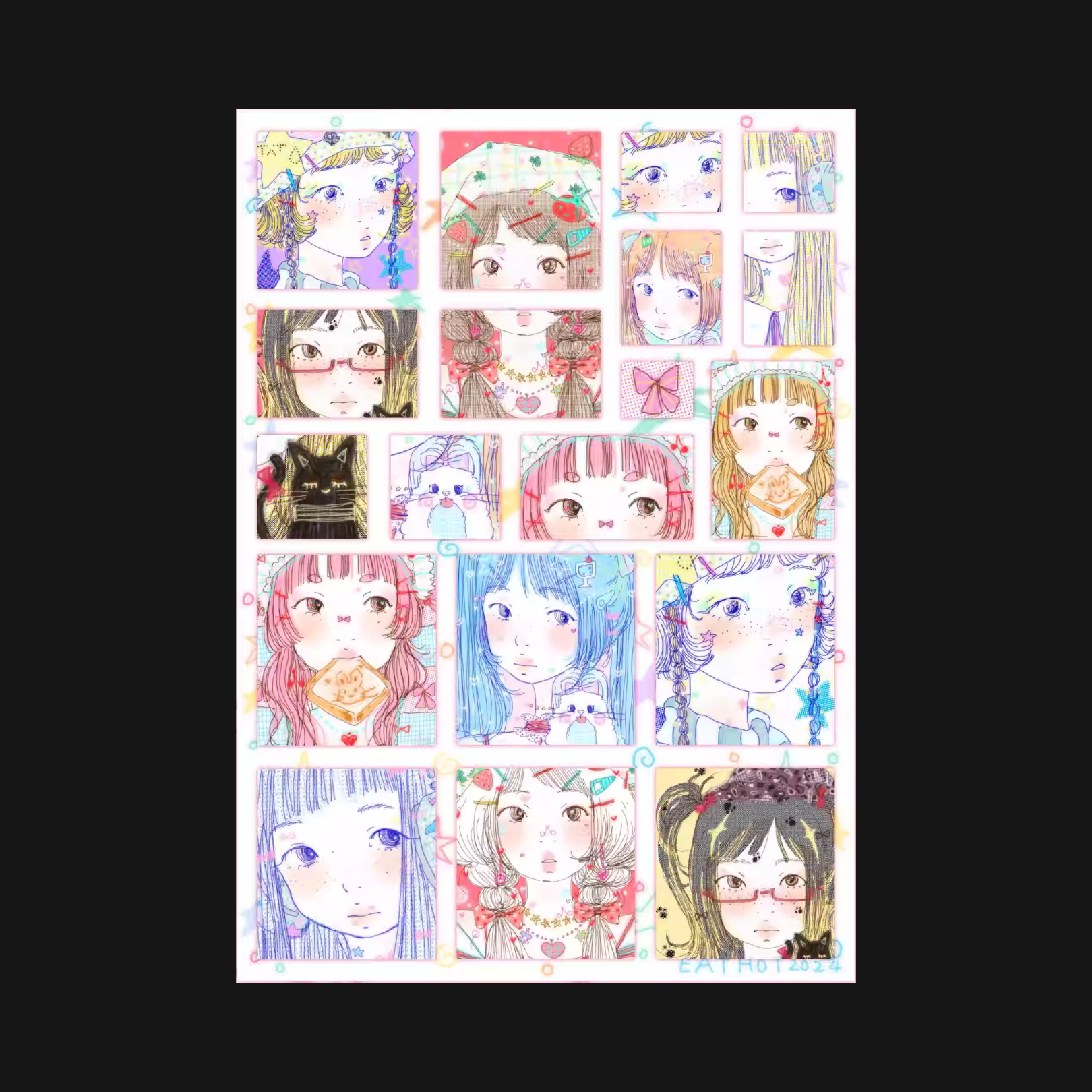 Eat Hot - Blushy & Dizzy Sticker Sheet