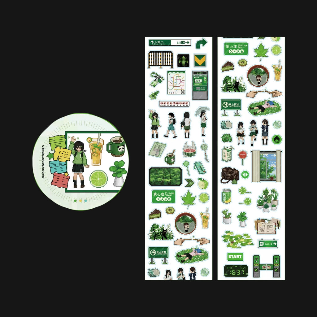 SOFT TISSUE - LIME STREETCAR STICKER ROLL