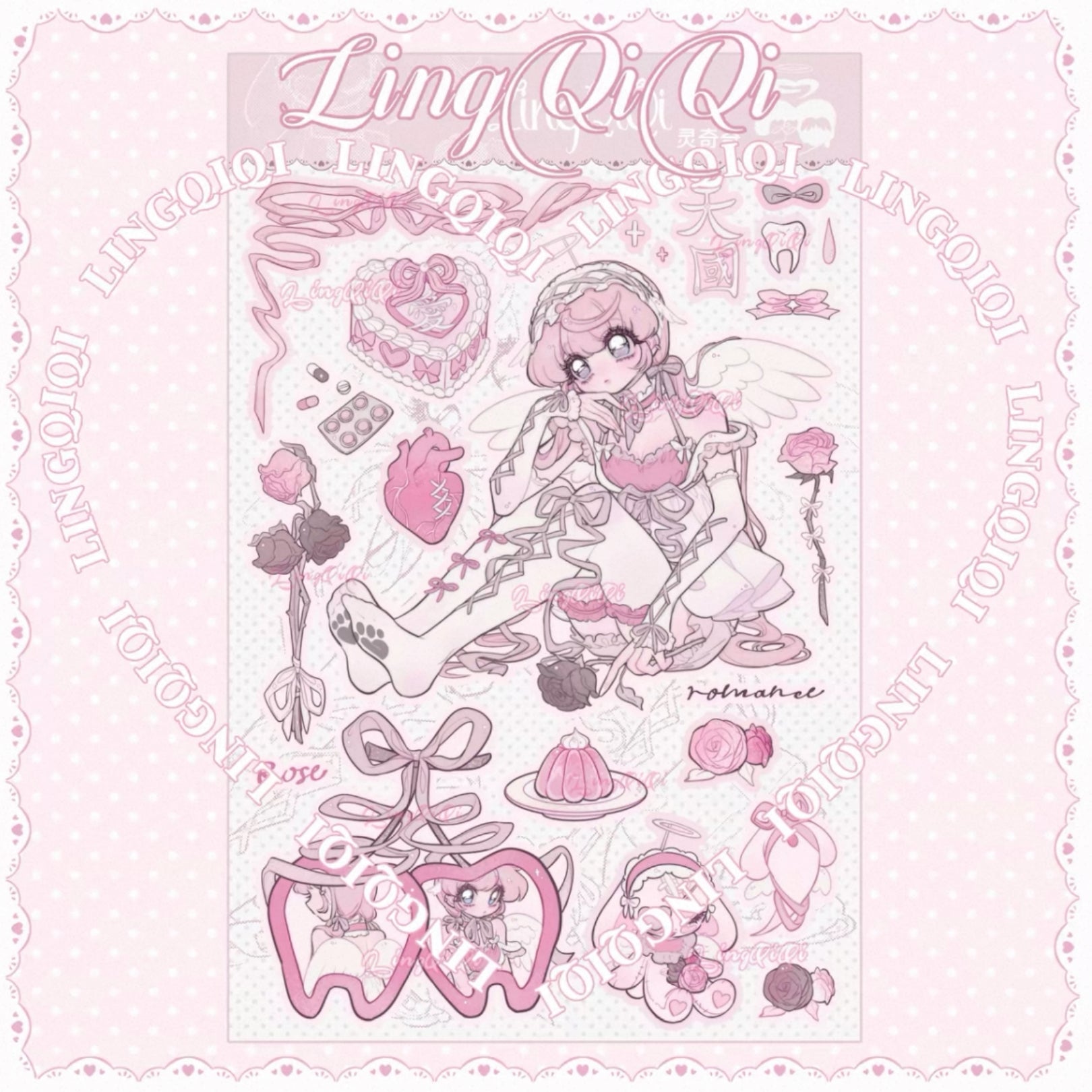 LIN QIQI - SIMPLE TIMES STICKER SHEETS