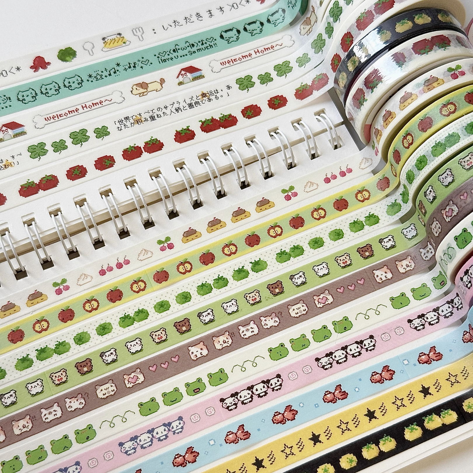 EAT HOT - CUTE PIXEL SERIES STICKER ROLL