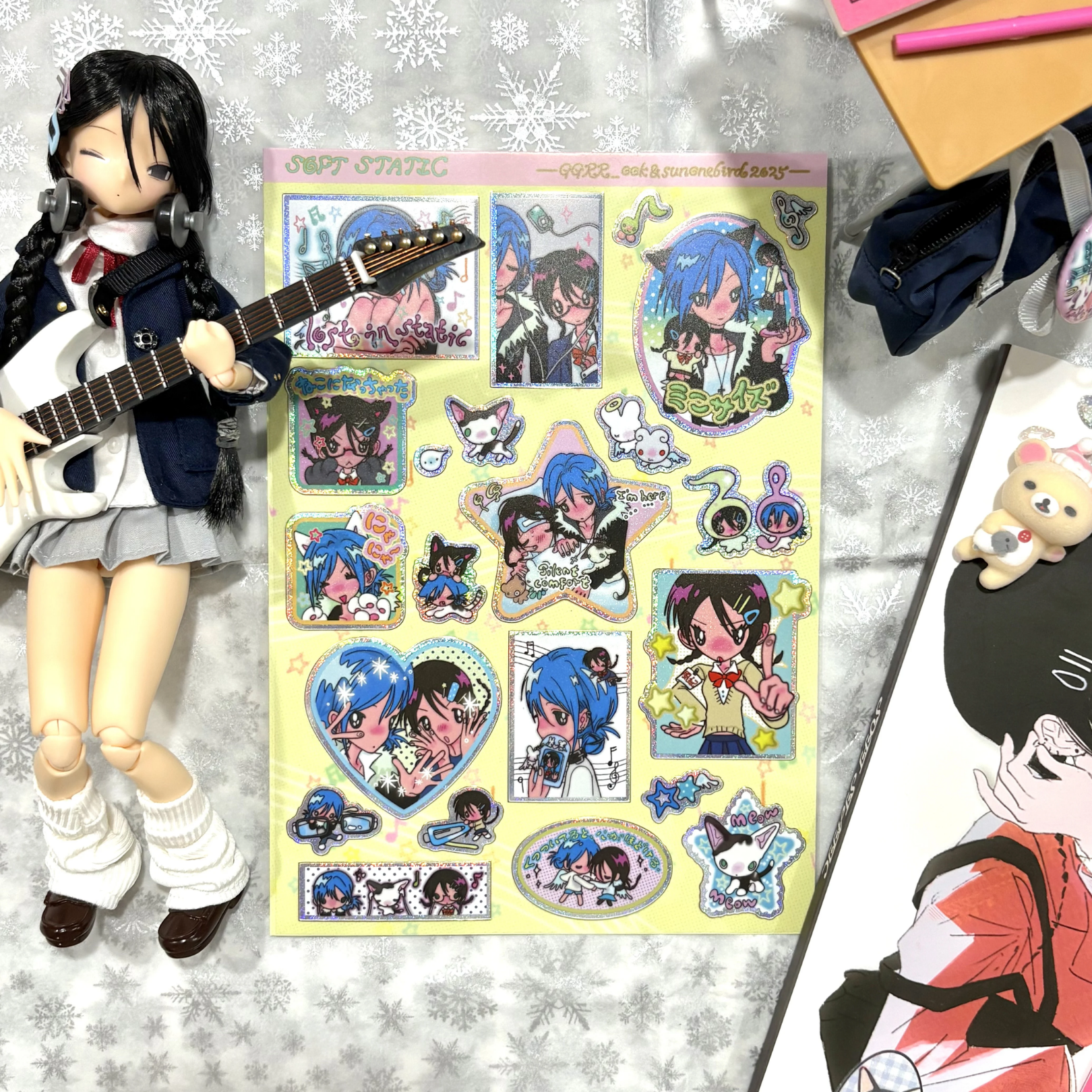SUNONEBIRD - SOFT STATIC STICKER SHEET