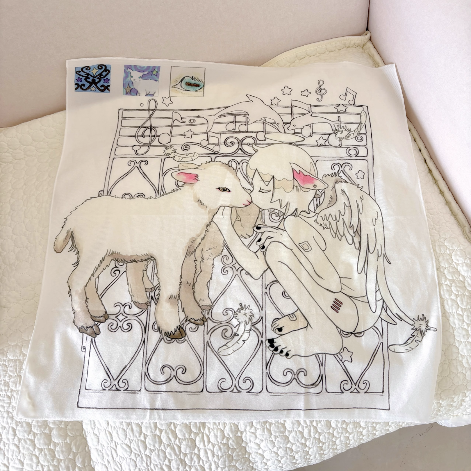 Oliwa x Accio - Kissing Lamb Tapestry