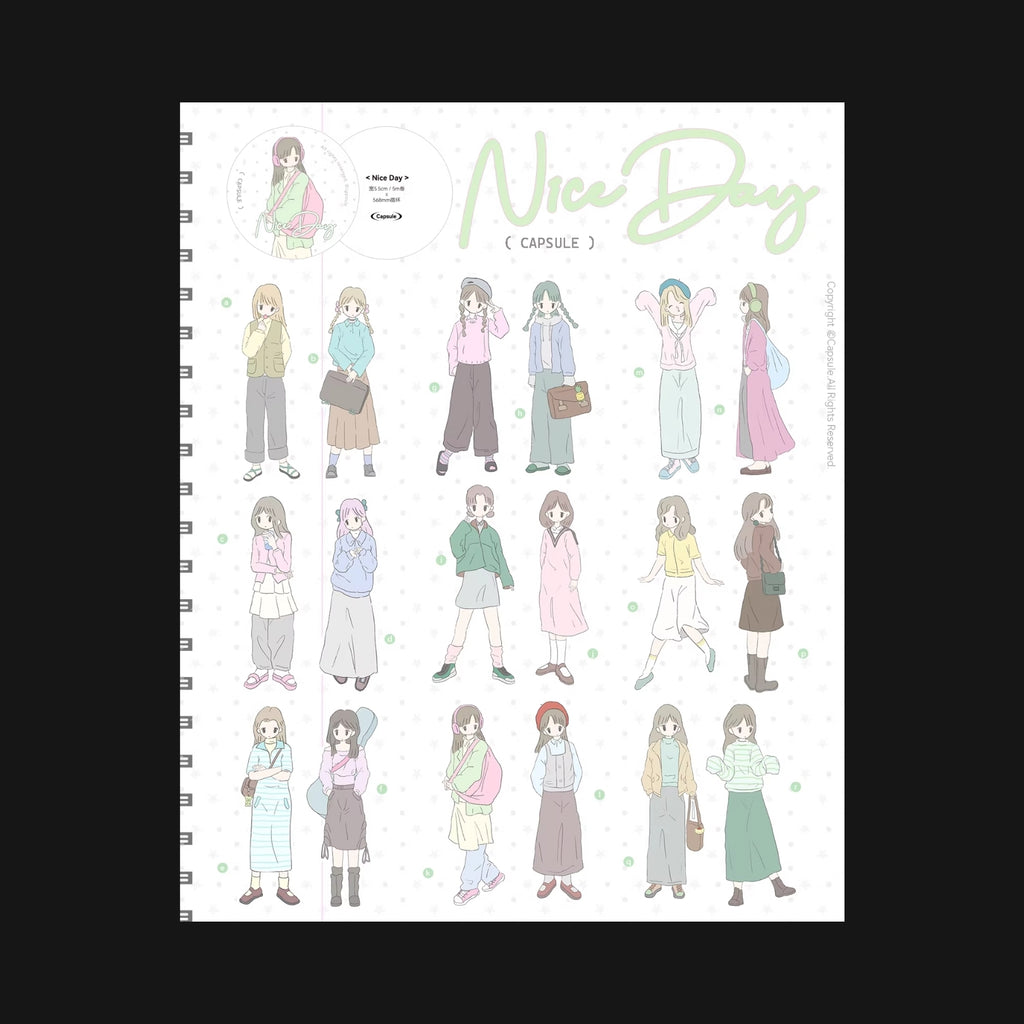 CAPSULE - NICE DAY PINK DAY STICKER ROLL