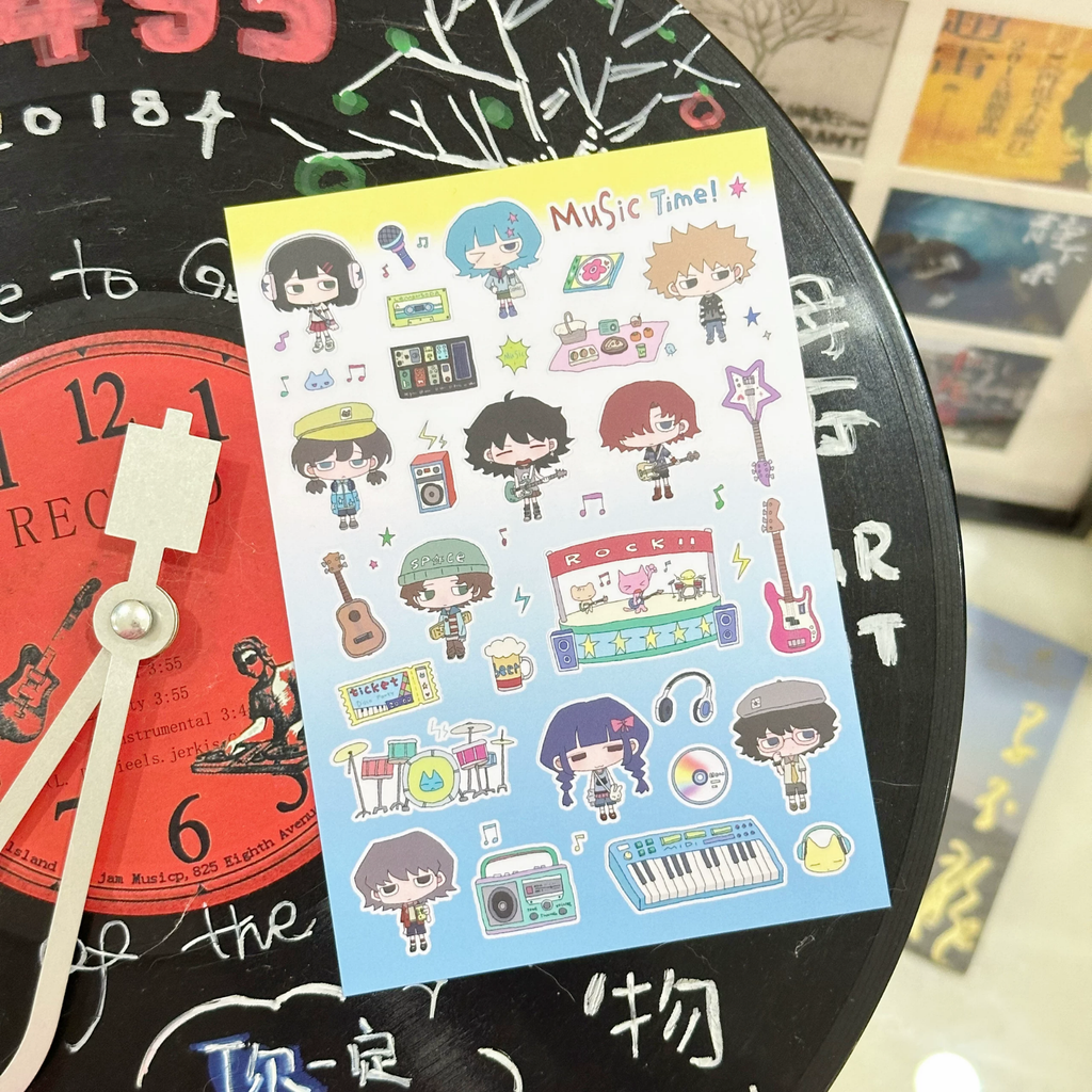 ELEVATOR TO HELL - MUSIC TIME STICKER SHEET